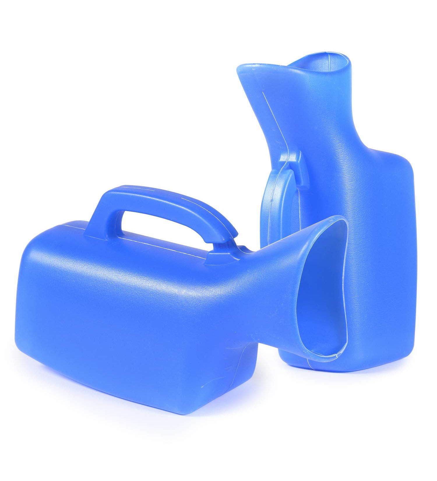 ONEDONE Female Urinals 1000mL - Portable Urinal for Women - 2Pack (Blue) - Ideal for Home, Hospital, Camp, Truck, Car Travel - Pee Bottle - Buy Online on GoSupps.com