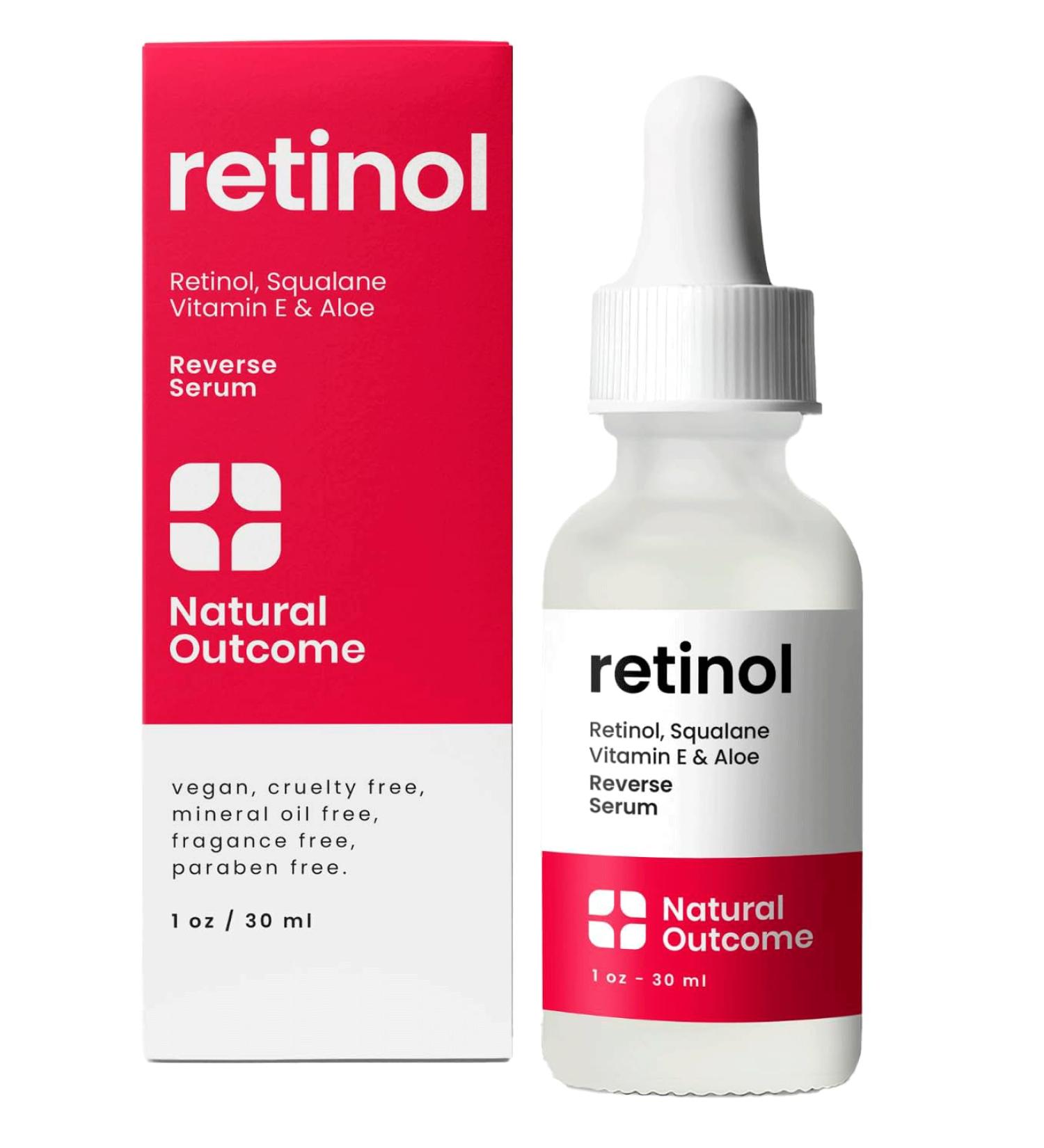 Retinol Serum for Face | Fine Line and Wrinkle Reducer Serum | Nightly Hydrating Facial Serum with Hyaluronic Acid Vitamin E Squalane and Aloe Vera | Collagen Enhancer | 1 o - Buy Online on GoSupps.com