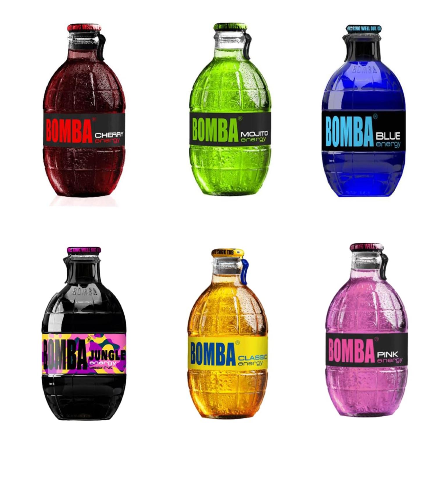  ArBo-Living ArBo-Living Bomba Energy Drink Mix Box Set of 6 250 ml Boxes - Various Varieties: Mojito Classic Passion Fruit Pink Grapefruit Cherry and Blue - Energy Diversity - Buy Online on GoSupps.com