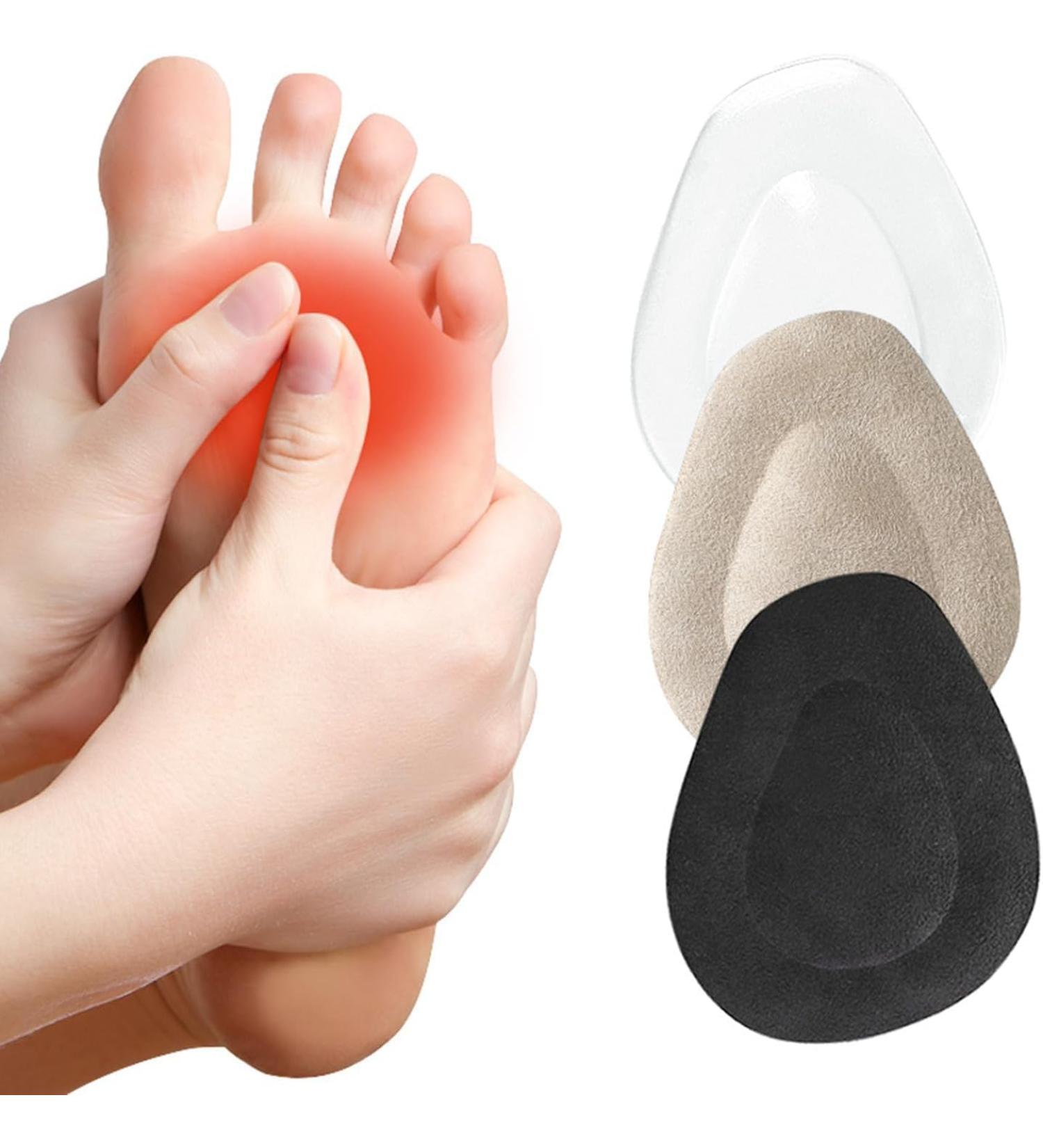 Metatarsal Pads Women 6 Pack Ball of Foot Cushion for Men Soft Metatarsal Foot Pad Shoe Pads Foot Pads for Pain Relief Gel Metatarsal Pad Insoles Foot Cushion for Ball of Feet Callus Cushion - Buy Online on GoSupps.com