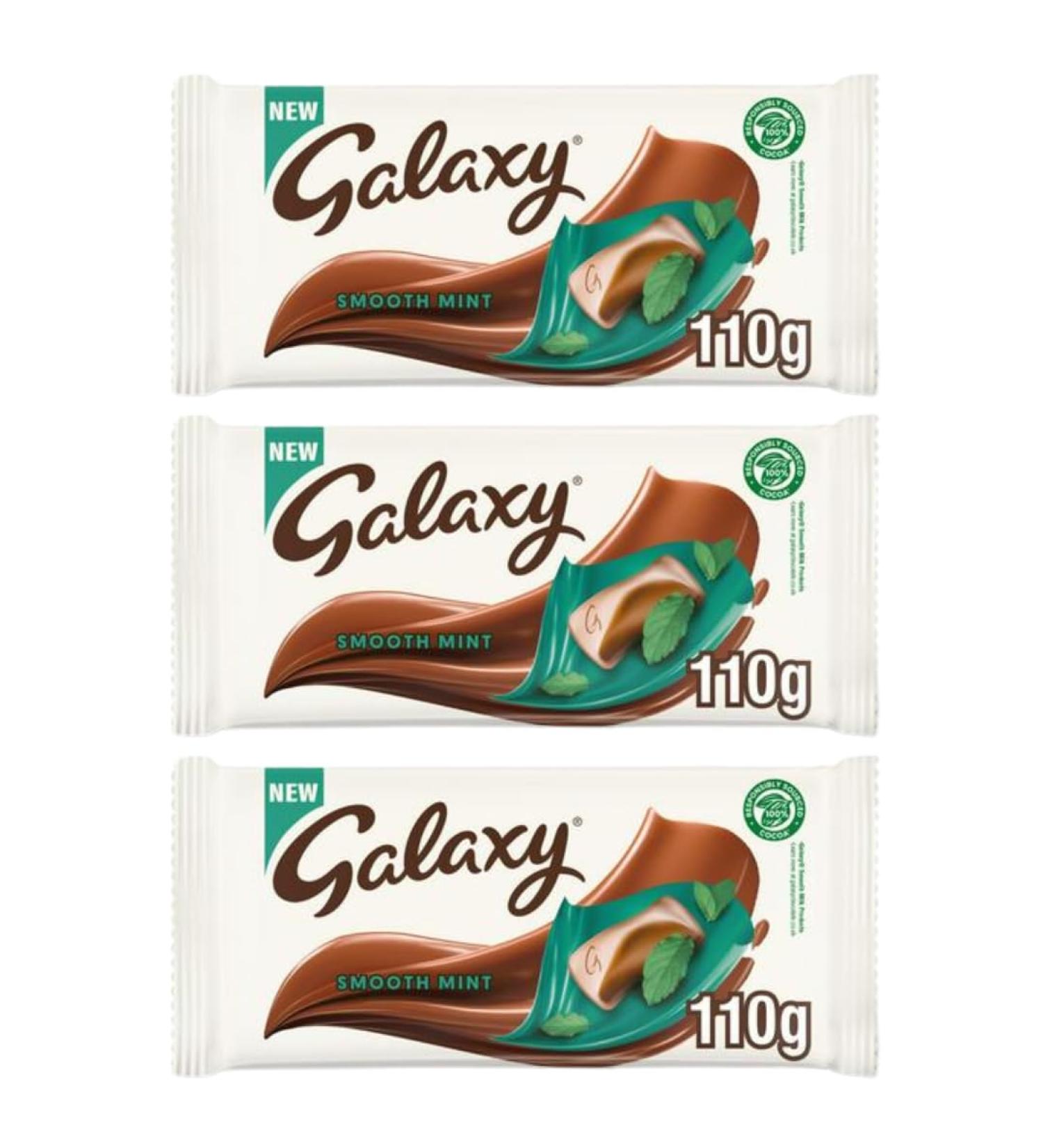 Chocolate Bundle With Galaxy Mint Chocolate Bar 110g (3 Pack)