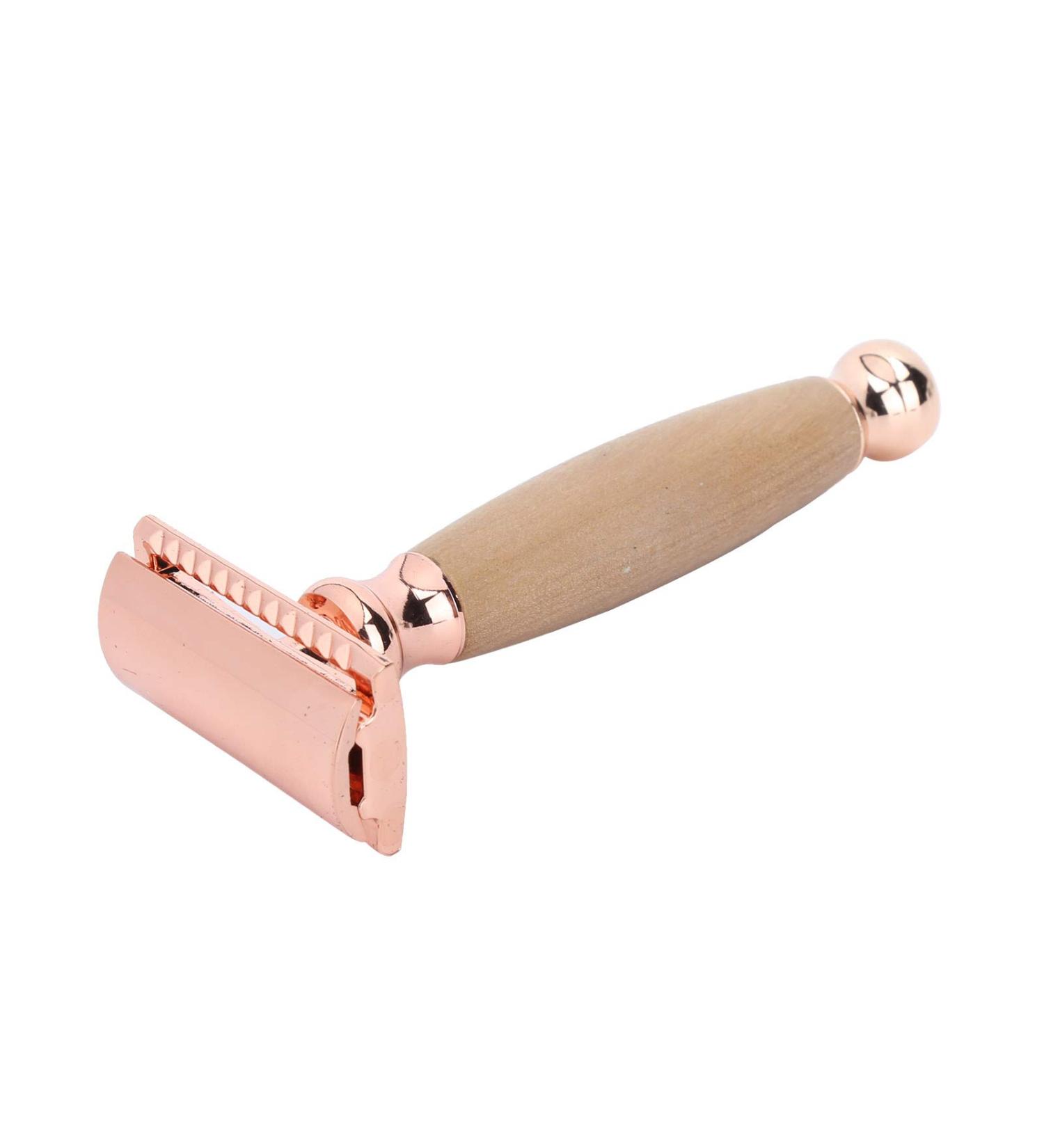 Uxsiya Eco-Friendly Manual Shaver for Men - Rose Gold | Perfect for Salon Use - Buy Online on GoSupps.com