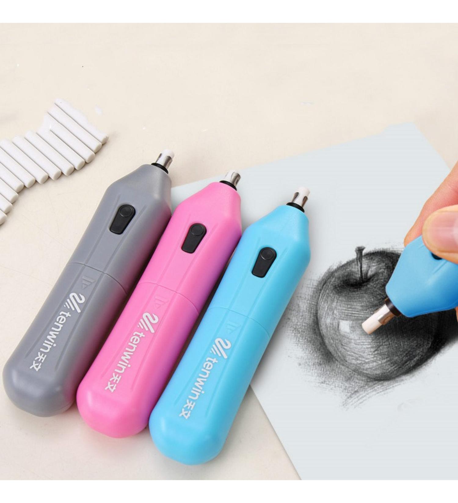 TEN-WIN Labor-Saving Clean Automatic Rotation Sketch Upgrade Electric Eraser Blue - Buy Online on GoSupps.com