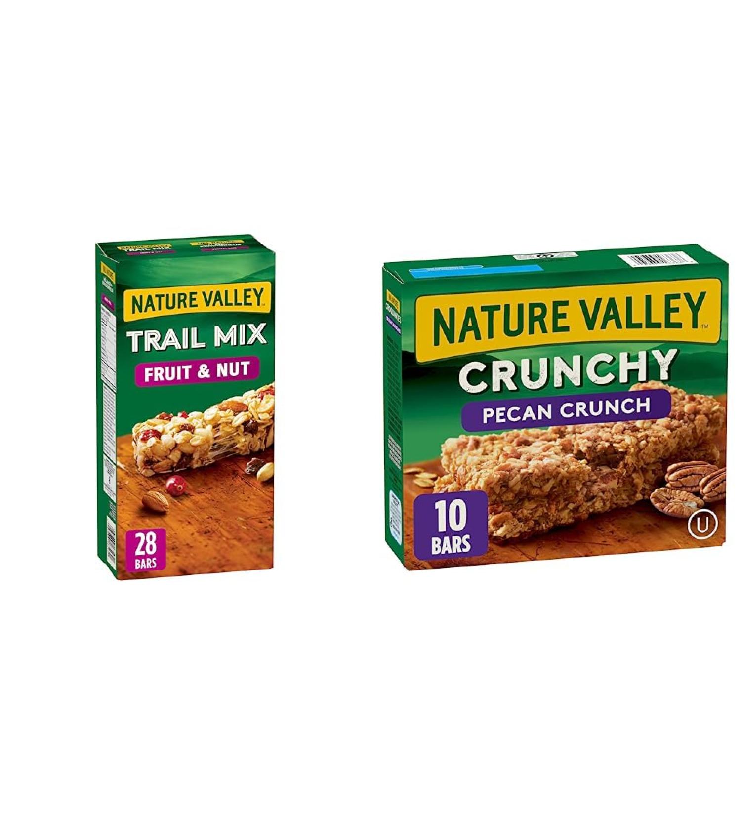 NATURE VALLEY - VALUE PACK - Trail Mix Fruit & Nut Chewy Granola Bars 28 Bars 980 grams & Crunchy Granola Bars Pecan Crunch 10 Count - Buy Online on GoSupps.com