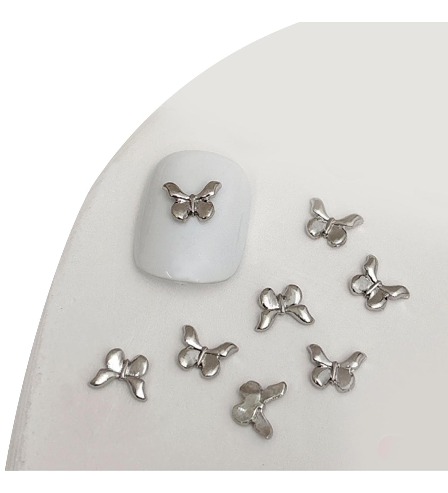 3D Metal Nail Nail Embellishments 20pcs Bowknot Nail Decorations For Individual Styles Nail Embellishments 05 white K - Buy Online on GoSupps.com