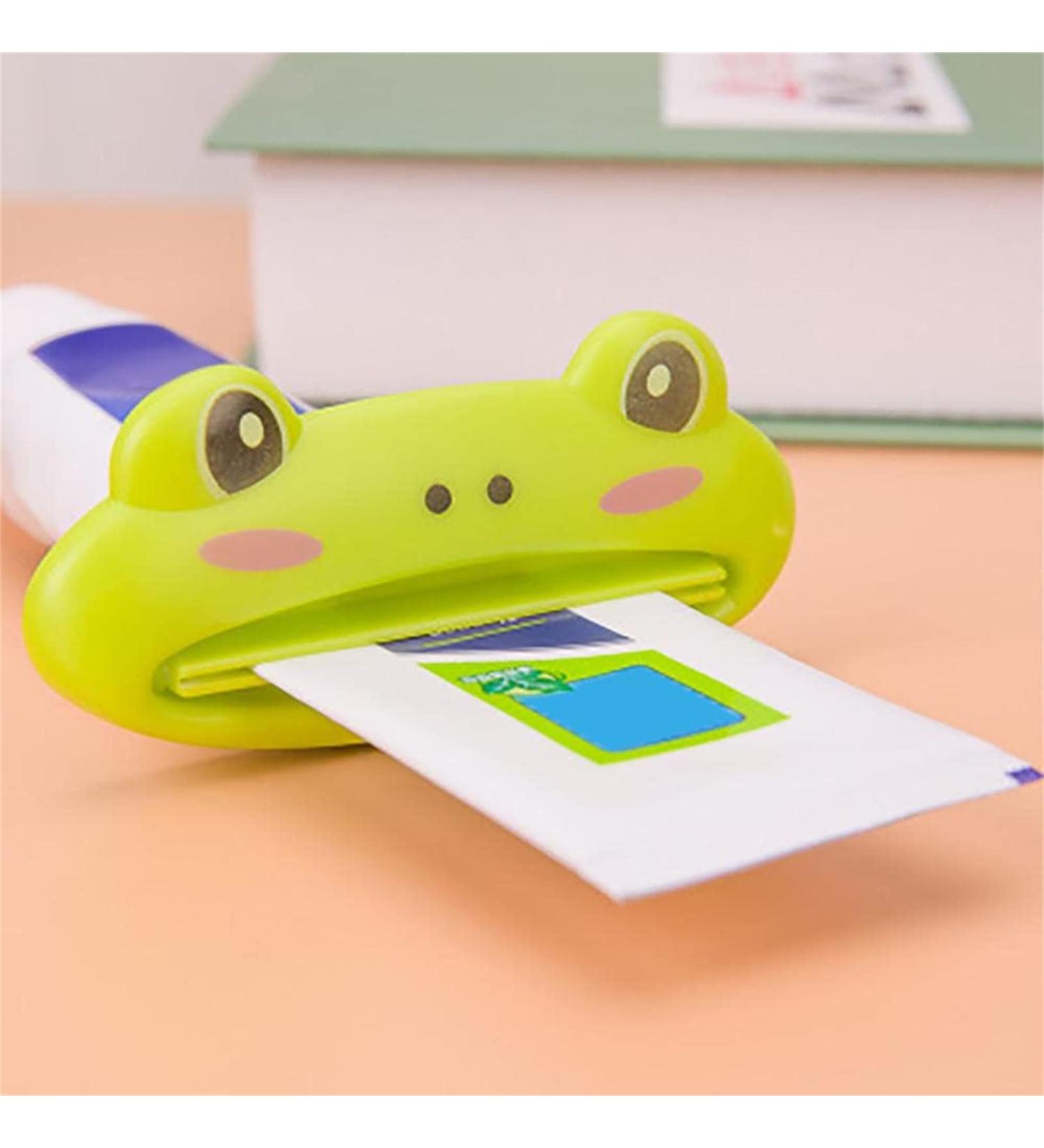 Toothpaste Device Squeeze Kids Cartoon Animal Pig Frog Person Pause Artifact Cosmetic Cleastic Facial Cleaner Extruder Multi-Usage Save Toothpaste Creams for - Buy Online on GoSupps.com