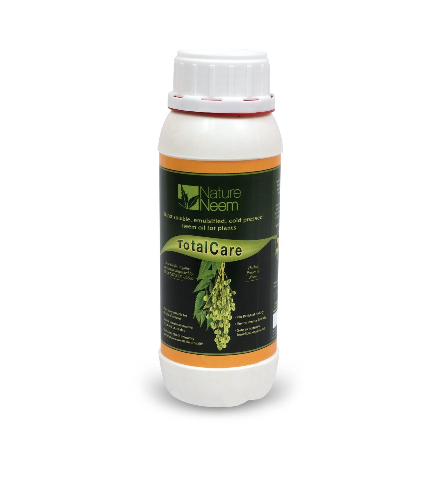 TotalCare Neem Oil for Plants - 100% Natural & Organic Cold Pressed 1 Liter - Water Soluble Solution for Effective Plant Care - Buy Online on GoSupps.com