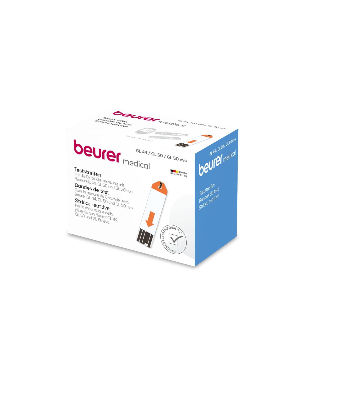 Beurer GL44/ GL50 Glucose Monitor Test Strips - 50 Piece