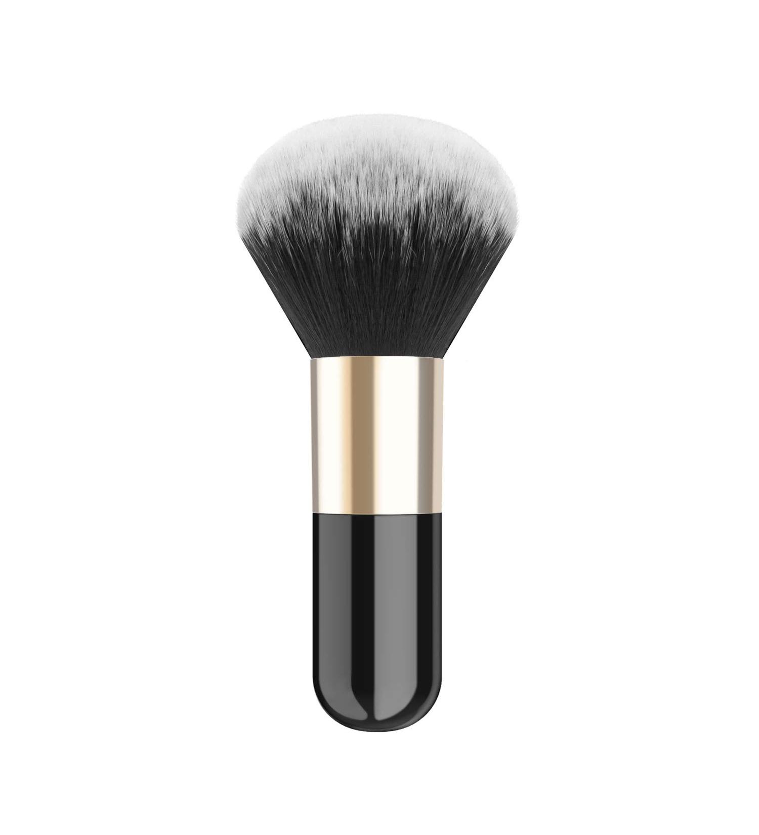 Luxspire Flat Kabuki Makeup Brush - Large Soft Face Mineral Powder Foundation & Blush Brush for Blending Makeup - Black & Gold - Buy Online on GoSupps.com