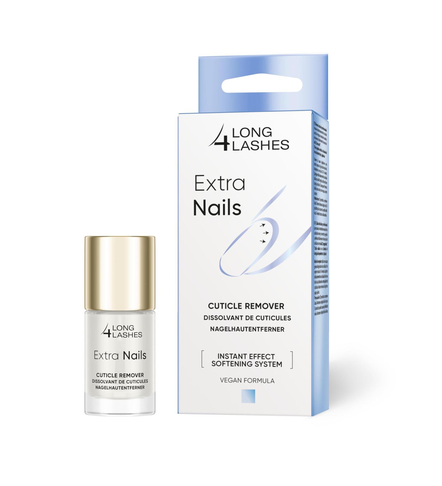  Long4Lashes Long4Lashes Extra Nails Cuticle Cutter 10ml | Cuticle Remover with Express Effect | Soft Cuticles and Neat Nails | Manicure at Home - Buy Online on GoSupps.com