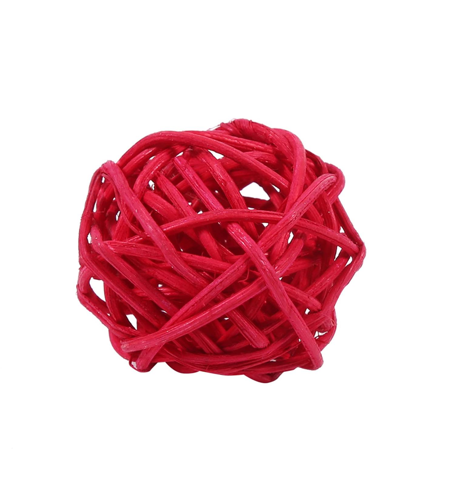 20 Decorative Red Rattan Balls - Perfect for Ornaments Bowl Fillers Weddings & Christmas - Pet-Friendly - Buy Online on GoSupps.com
