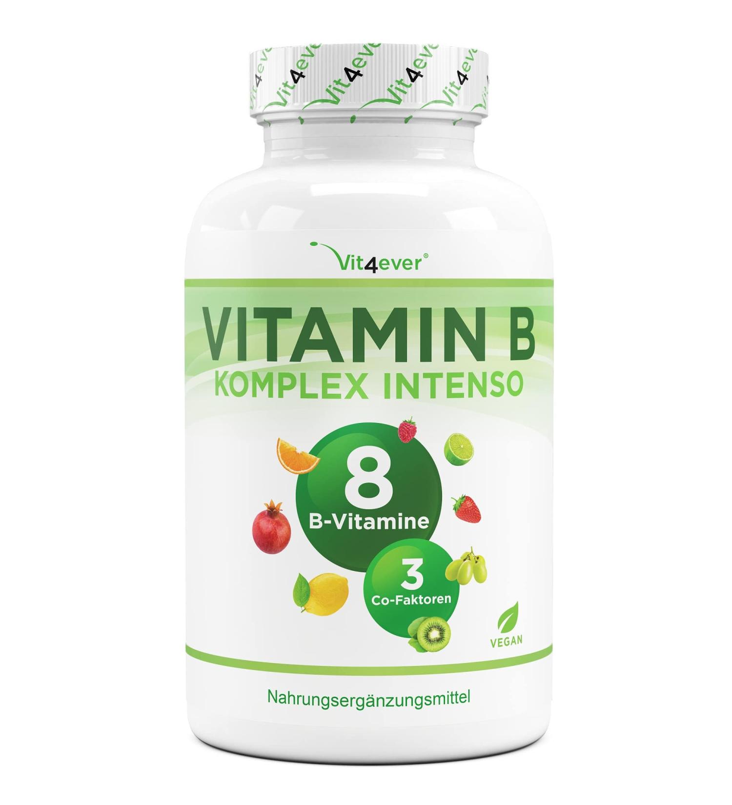 Premium Vitamin B Complex Intense - 180 Vegan Capsules | Bio-Active Forms & Quatrefolic | 6-Month Supply | Higher Potency & Essential Co-Factors - Buy Online on GoSupps.com