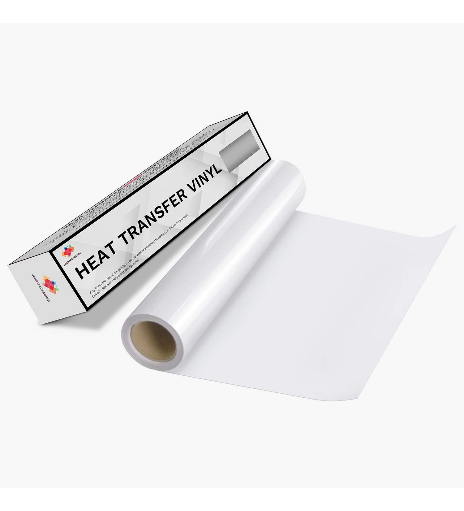 JANDJPACKAGING White Heat Transfer Vinyl Bundle 12x15FT - Easy to Cut & Weed HTV for Silhouette & Cricut - Ideal for T-Shirts - Buy Online on GoSupps.com