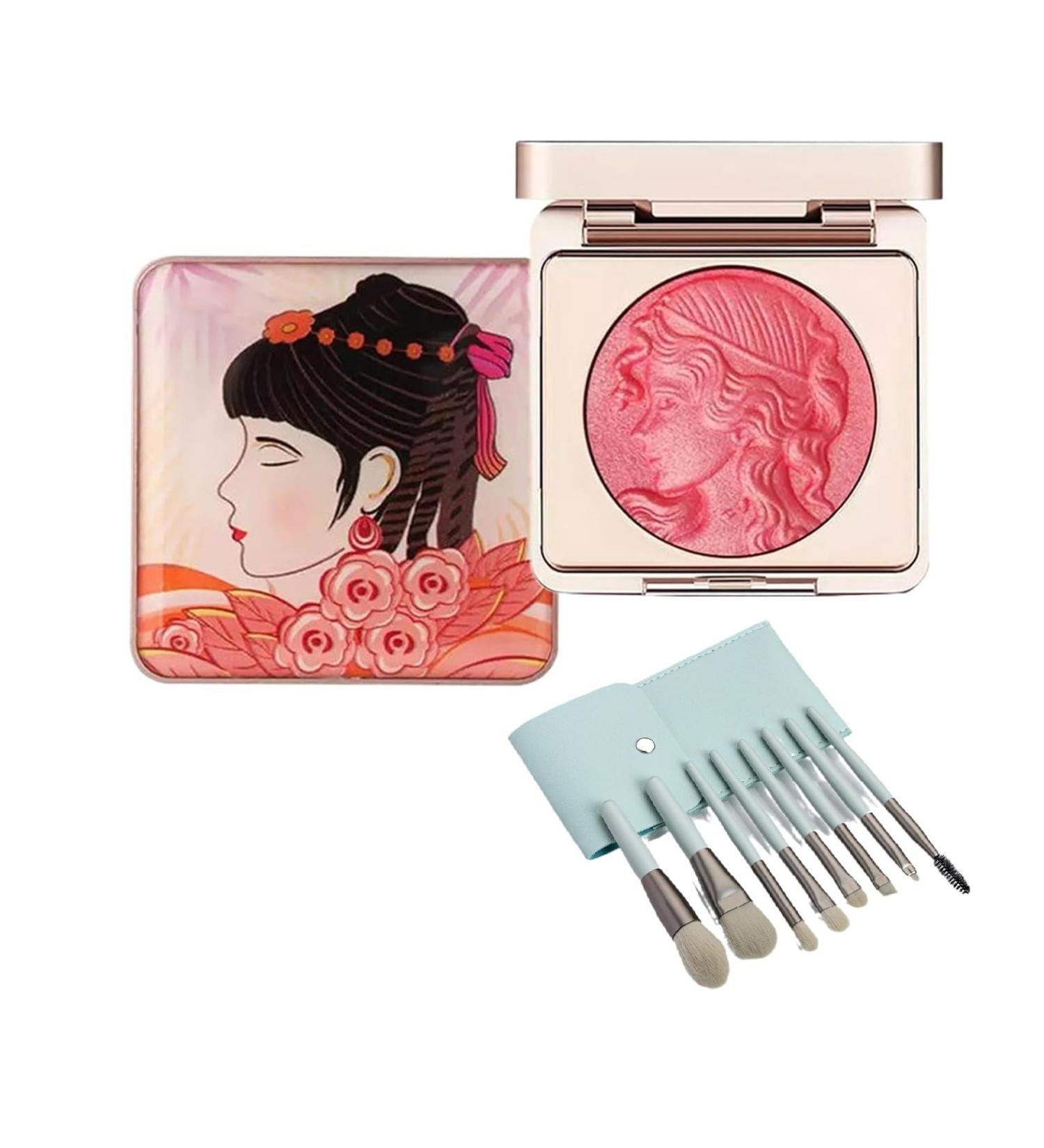 Embossed Smooth Powder Blush Palette For Cheeks Embossed Girl Blush for Cheeks Matte Face Powder Blush Palette Powder Blush Palette Makeup Blush Face Matte Blush Palette (Pink) - Buy Online on GoSupps.com