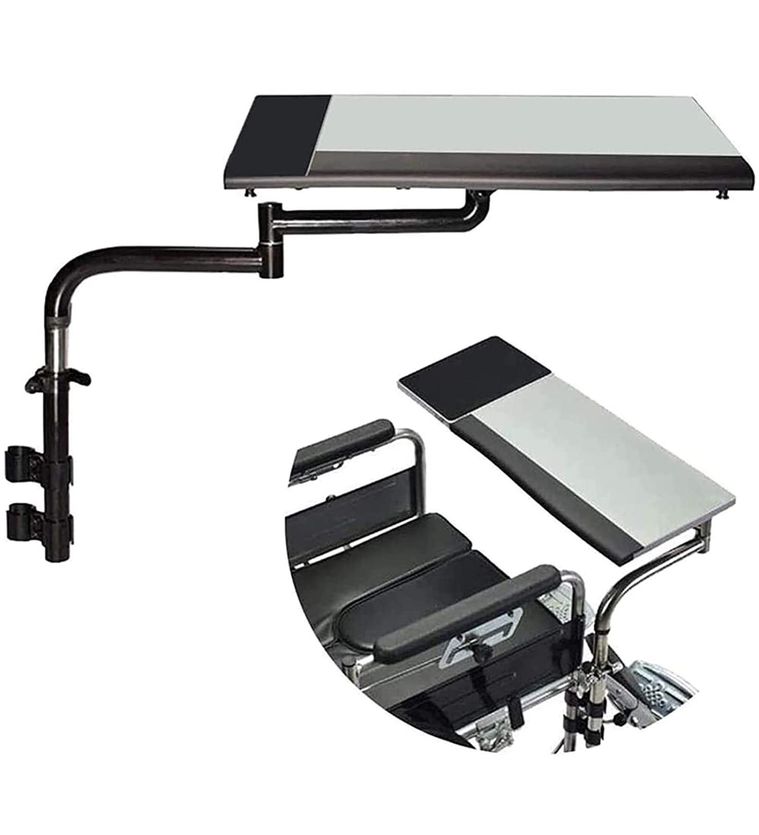 SilteD Wheelchair Lap Tray Wheelchair Laptop Desk Can Be Lifted Rotated and Folded Adjustable Distance and Height for Eating Reading Resting - Buy Online on GoSupps.com