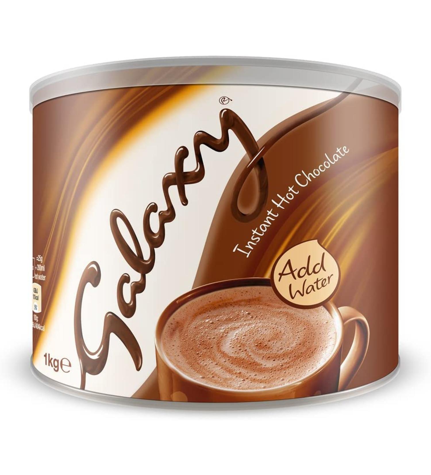 Galaxy Instant Hot Chocolate Drink Powder 1kg Tin Just Add Water | FREE CHRSITMAS SWEETS PACKS WITH EVERY PURCHASE !! - Buy Online on GoSupps.com