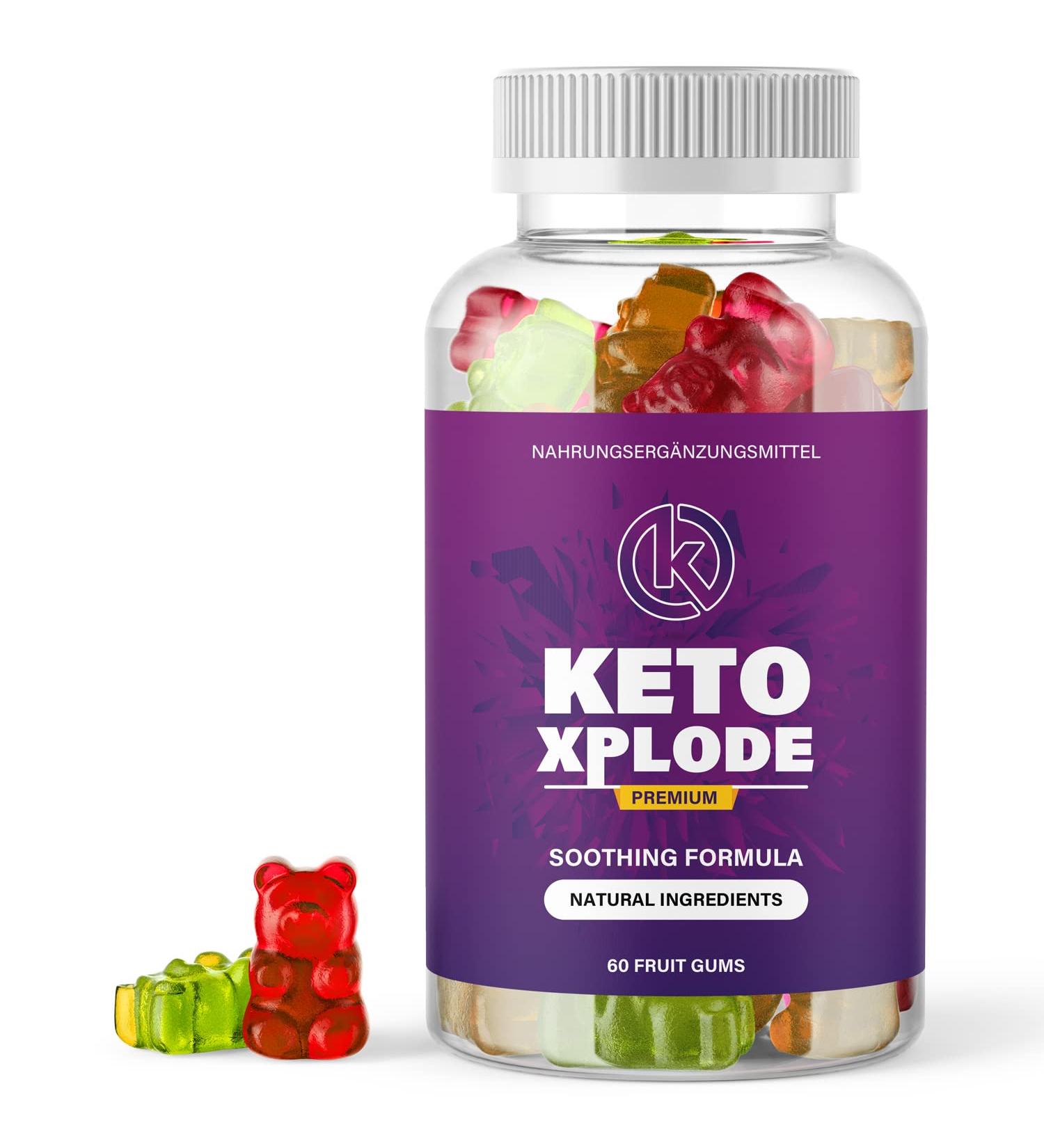 Buy Ketoxplode Gummi Bears - Natural Herbal Flavor | 60 Fruit Gummies for Keto Diet | International Shipping Available - Buy Online on GoSupps.com