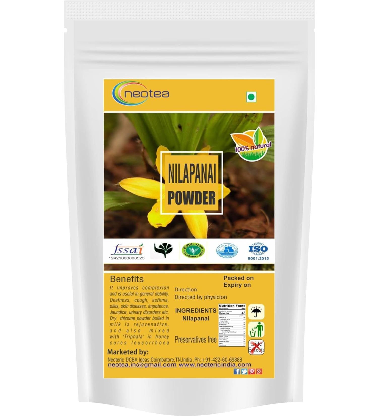 VEDA Nilapanai Kilangu Powder Curculigo Orchioides 500 gm - Buy Online on GoSupps.com