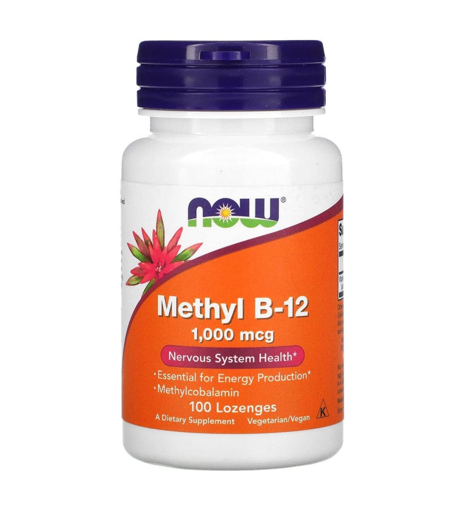 Now Foods Methyl B-12 1000mcg Lozenges - 200 Count (2 Packs of 100) - Pack of 2 - Buy Online on GoSupps.com