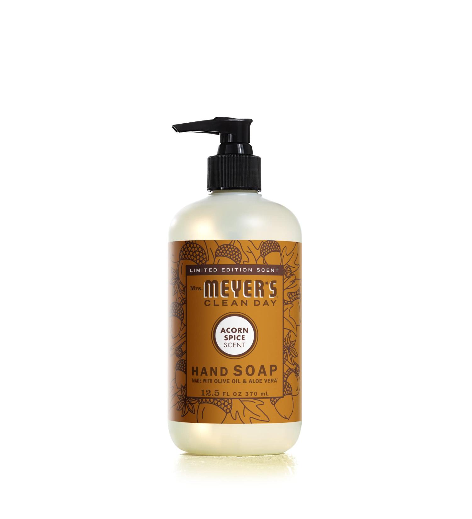 Mrs. Meyer's Acorn Spice Hand Soap - Biodegradable Formula with Essential Oils - 12.5 Fl Oz - Buy Online on GoSupps.com