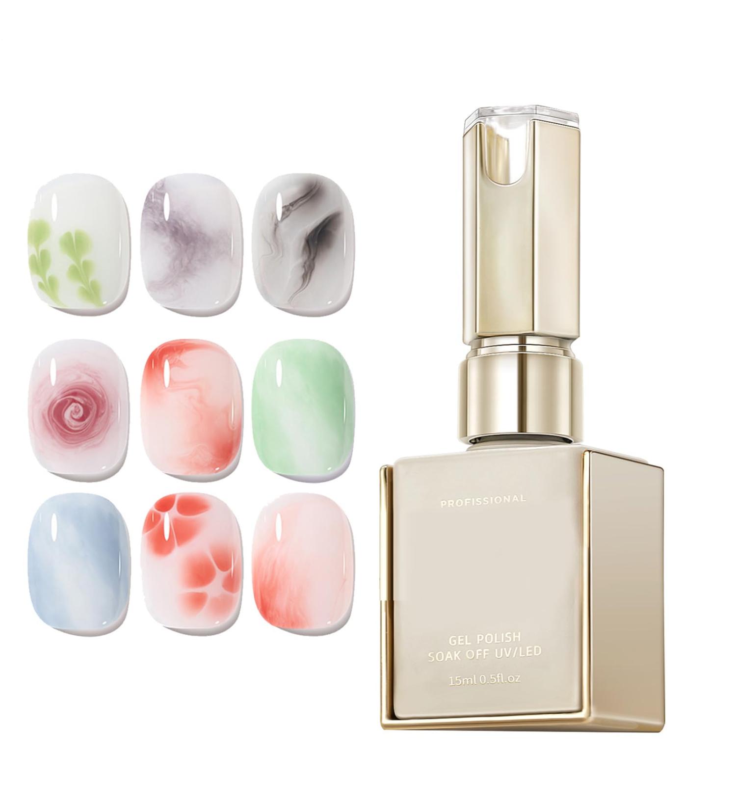  XUQEAYWD Effect Gel - 15ml UV/LED Gel with Aquatic Gradient - Strong Nail Base with Long-Lasting Bloom Effect for Going Out Travel Home & School - Buy Online on GoSupps.com