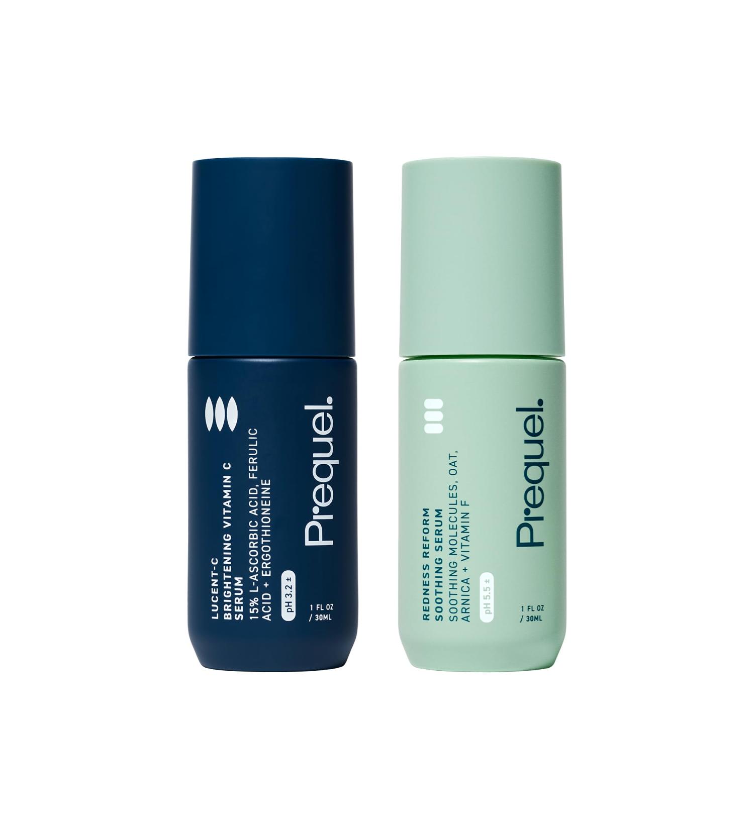 Prequel Lucent-C Vitamin C Serum and Redness Reform Calming Serum Duo