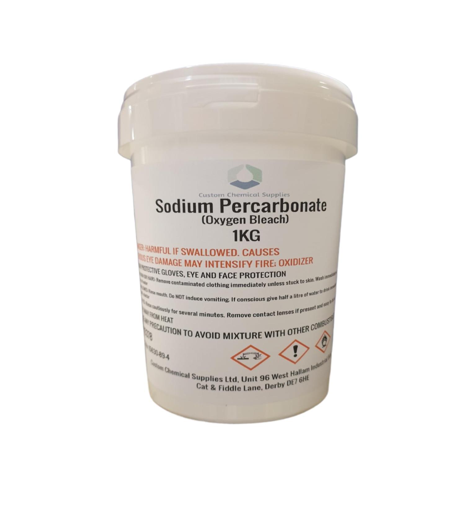 Customchem 1KG - Sodium Percarbonate Pure Granular Coated Oxygen Bleach Cleaner Stain Remover