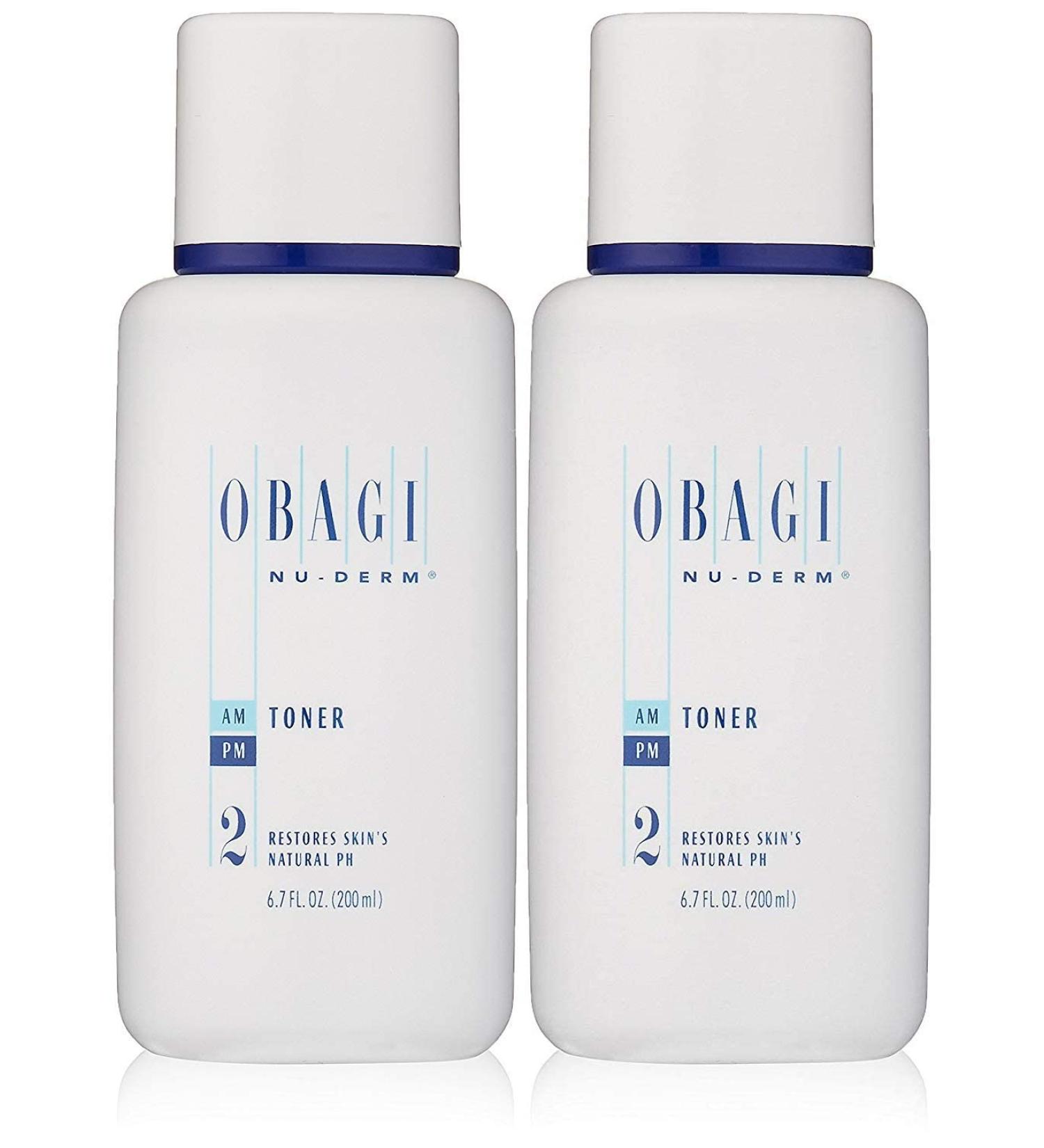 Obagi Nu-Derm Face Toner, Alcohol Free Toner with Witch Hazel and Aloe Vera for Oily Skin or Dry Skin Types 6.7 Fl Oz 6.7 Fl Oz (Pack of 2)