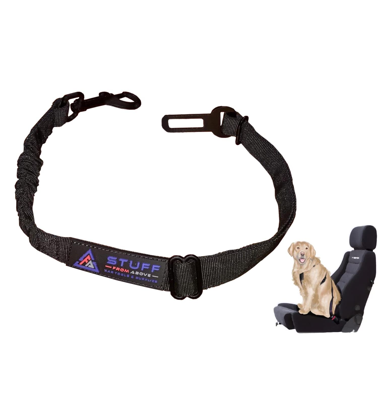 Stuff From Above Universal Dog Safety Belt | Adjustable 50-80cm | Elastic Jerk Damping for All Dog Breeds & Car Types - International Shipping Available - Buy Online on GoSupps.com