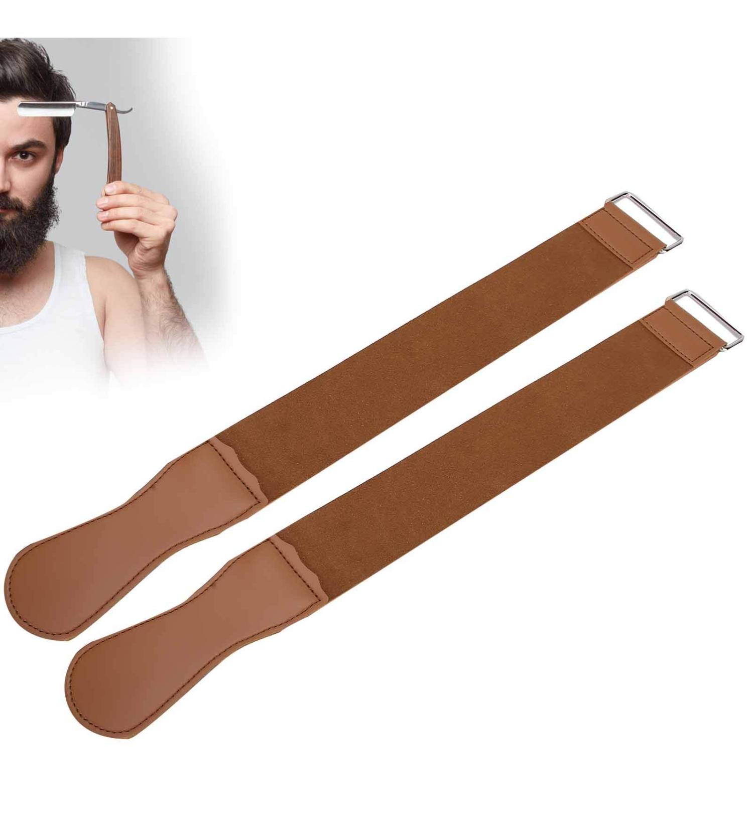 2-Piece Double-Layer Razor Grinding Belt for Men's Hand Razors Scissors & Fruit Knives - Ideal for Precision Sharpening - Buy Online on GoSupps.com