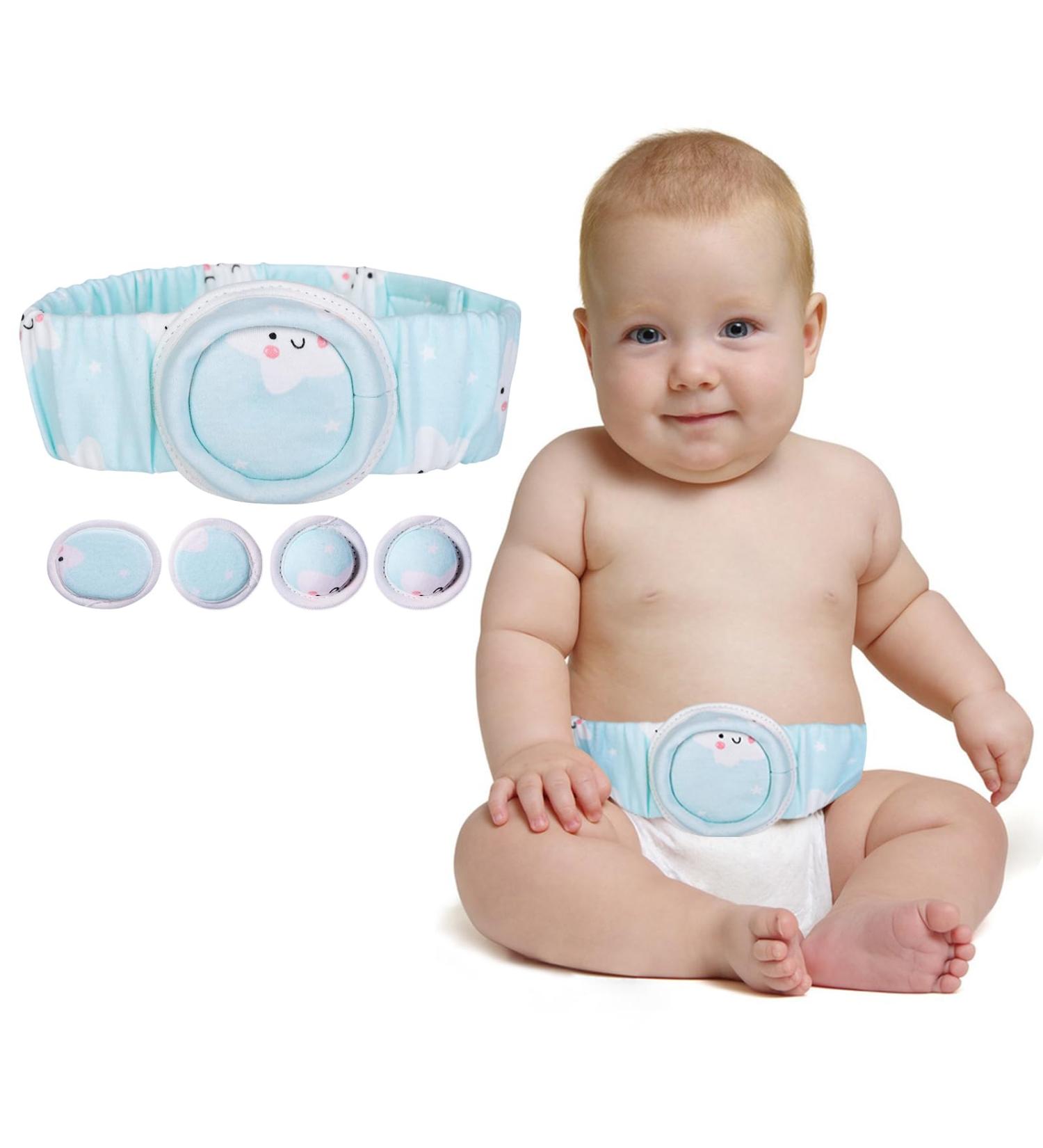 Buy Newborn Umbilical Hernia Belt | Adjustable Baby Belly Button Support Band with 4 Hernia Packs | International Shipping - Buy Online on GoSupps.com