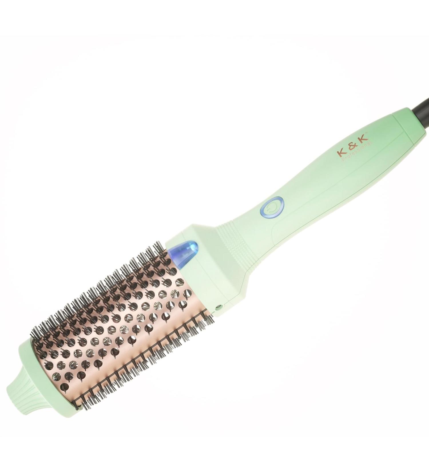 K&K Pro Thermal Brush - 1.75 Inch Ionic Heated Round Brush for Smooth Blowouts & Gorgeous Curls - Dual Voltage Fast Heating Green - Buy Online on GoSupps.com