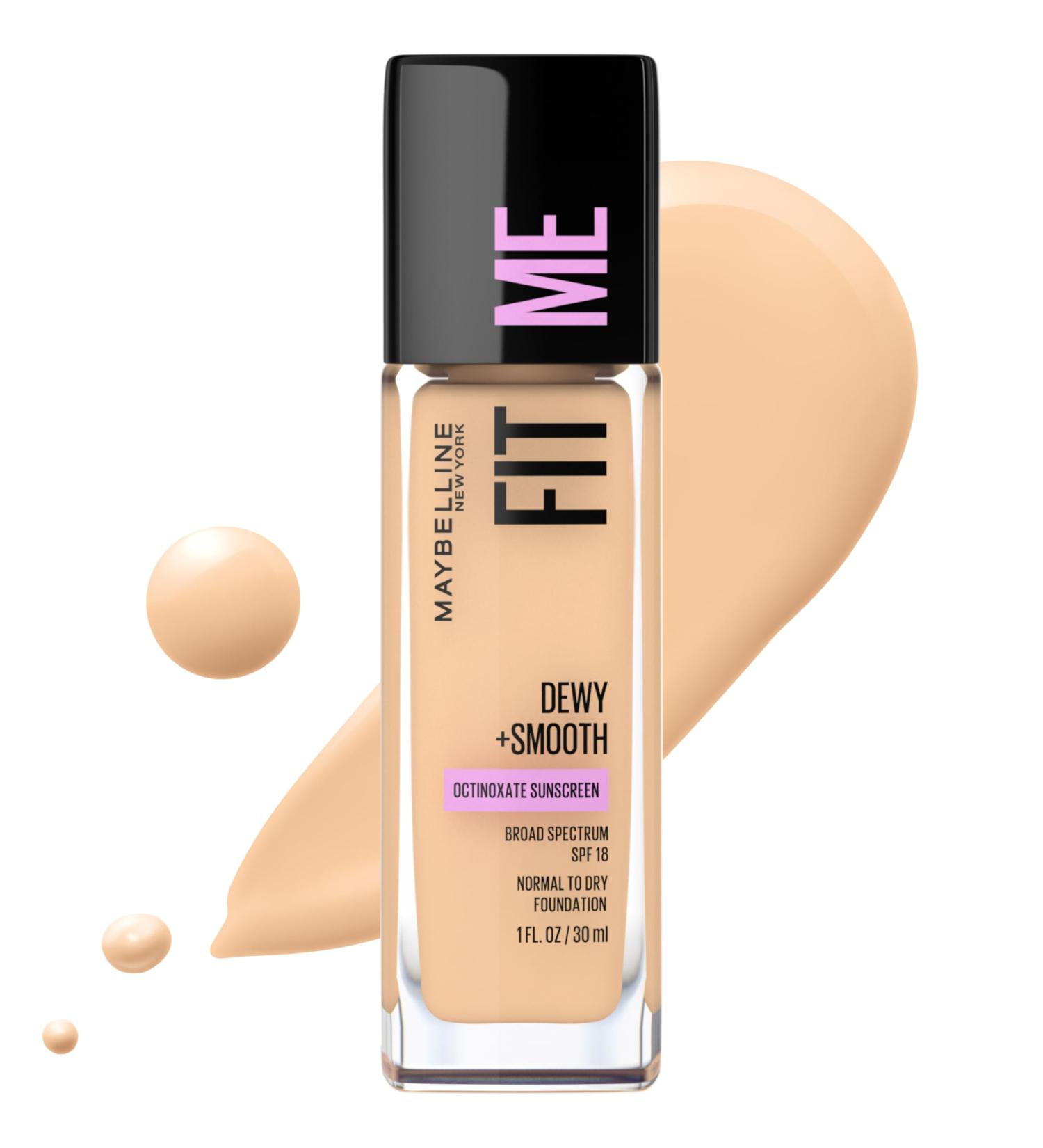 Maybelline New York Fit Me Dewy + Smooth Fond de Teint Beige Clair 1 Fl Oz (1 Pcs) - Buy Online on GoSupps.com