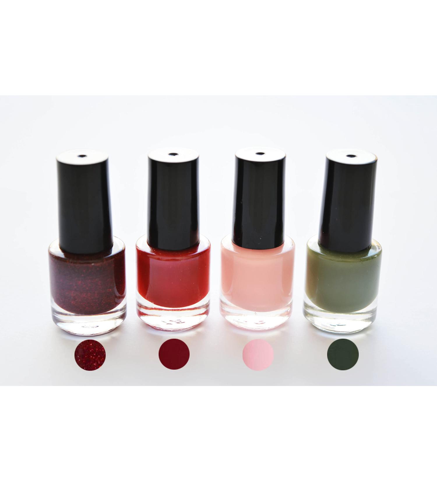 Gel Nail Polish UV CANNI 5ml Mini Set of 4 Muted Tones - Soak Off Base Top Colour Coat Manicure Acrylic Gifts Women Nails Set 6 - Buy Online on GoSupps.com