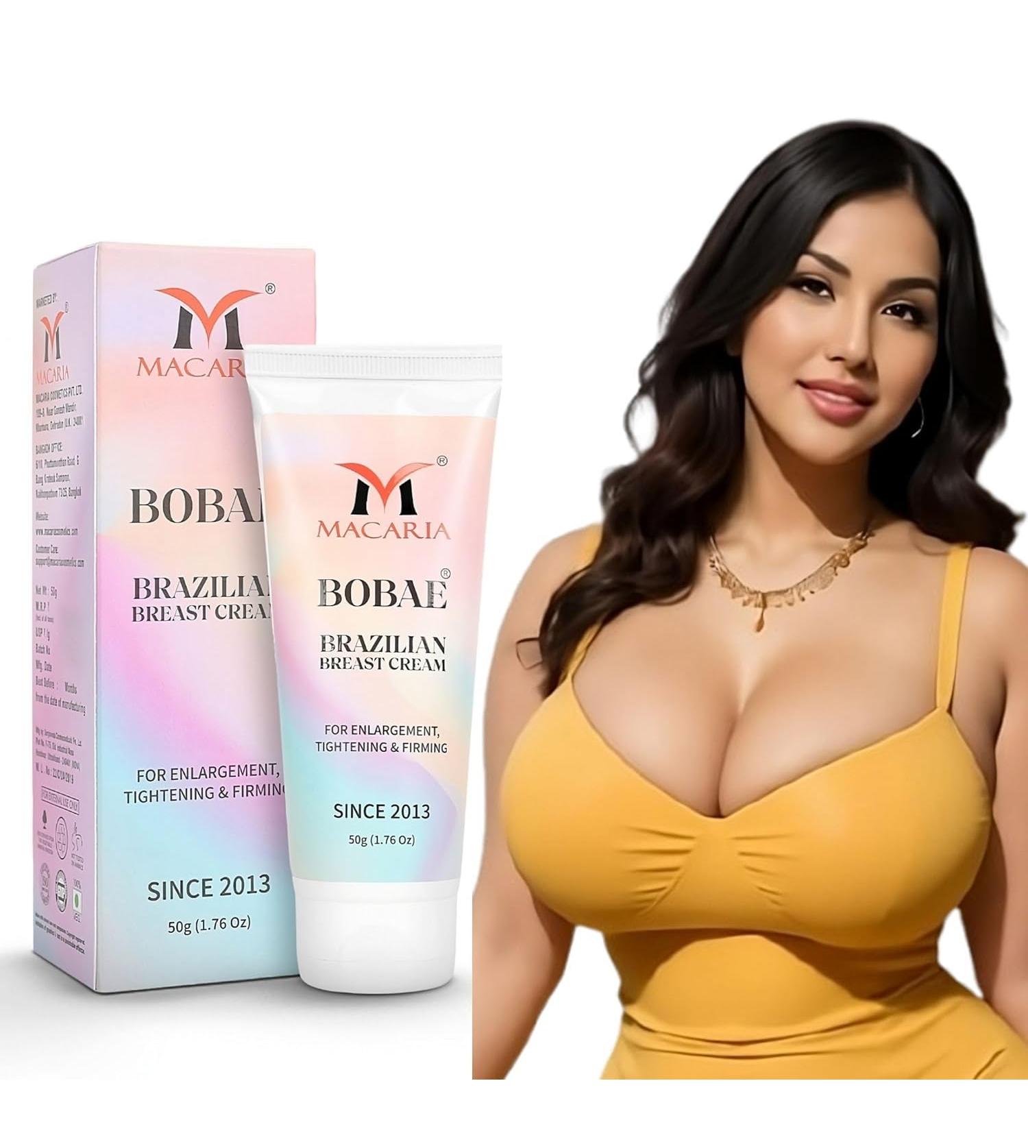MACARIA Bobae Brazilian breast cream firming | Bust Tightening Shape & Size up Toning Massage Cream Quick Lifting Firming Breast Enhancement Gel bigger Women enlargement cream for quick larger growth - Buy Online on GoSupps.com