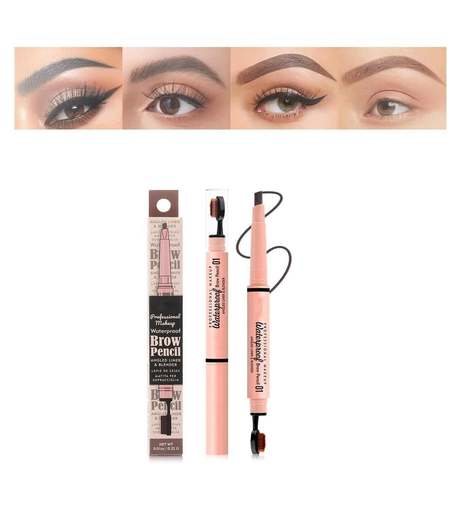 2 in 1 Double Ended Eyebrow Pencil Micro Percision Tip Fill and Defines Brows Natural Looking & Waterproof No Need to Sharpen Not Easy to Fade (Color : 01 Size : 1 size) 1 count (Pack of 1) 01 - Buy Online on GoSupps.com