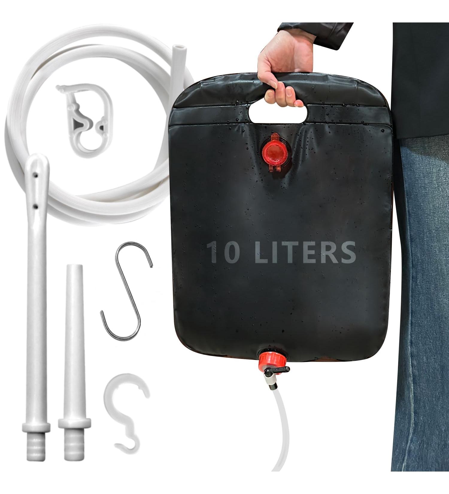 10L Super-Large Capacity Coffee Enema Bag Kit - Complete Set with Silicone Hose Reusable Tips & Flow Control for Home Use - Buy Online on GoSupps.com
