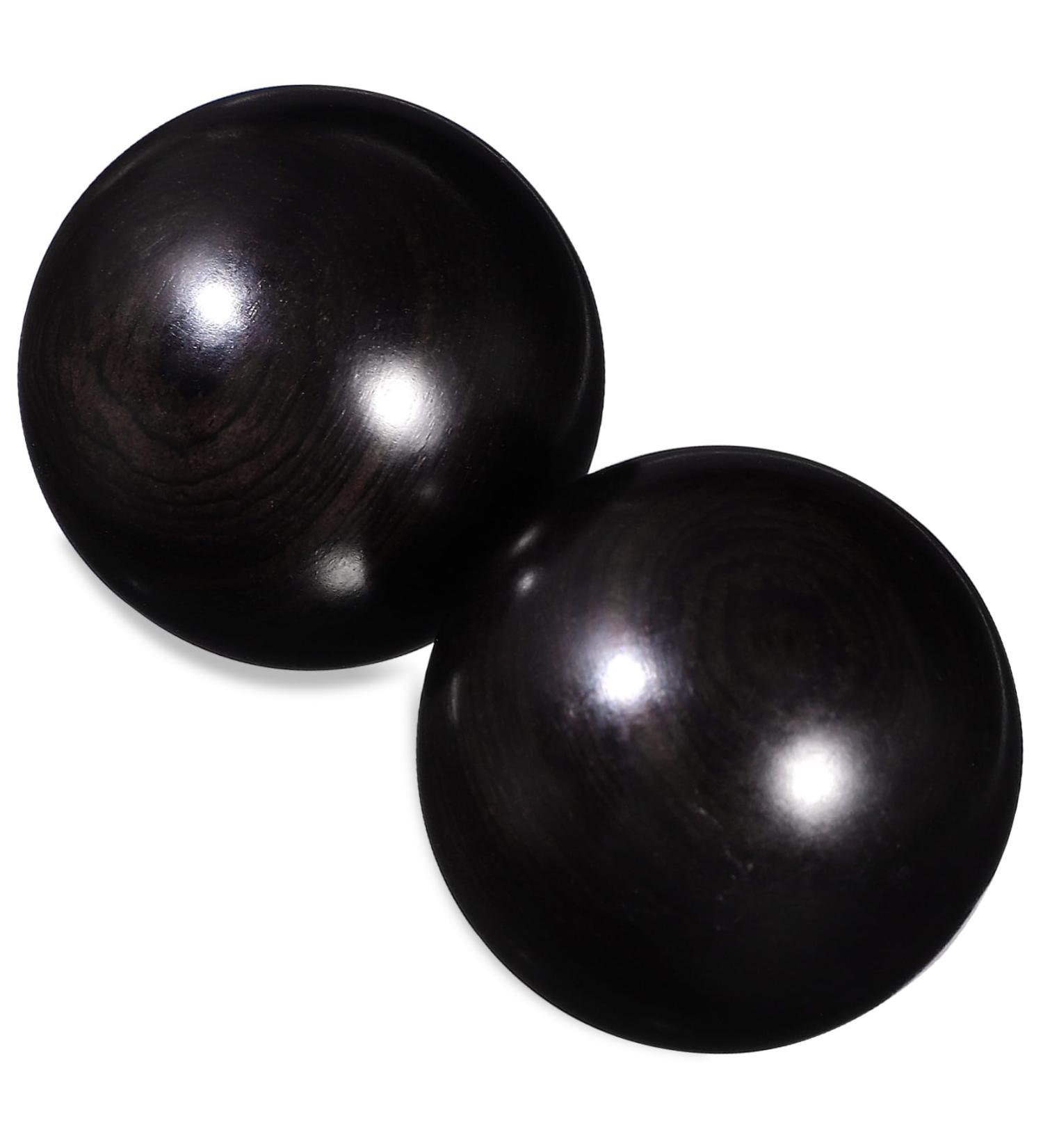 2-Set Gemstone Baoding Balls - Health Massage Tools for Relaxation | Marble & Wood Massage Roller Balls - Buy Online on GoSupps.com
