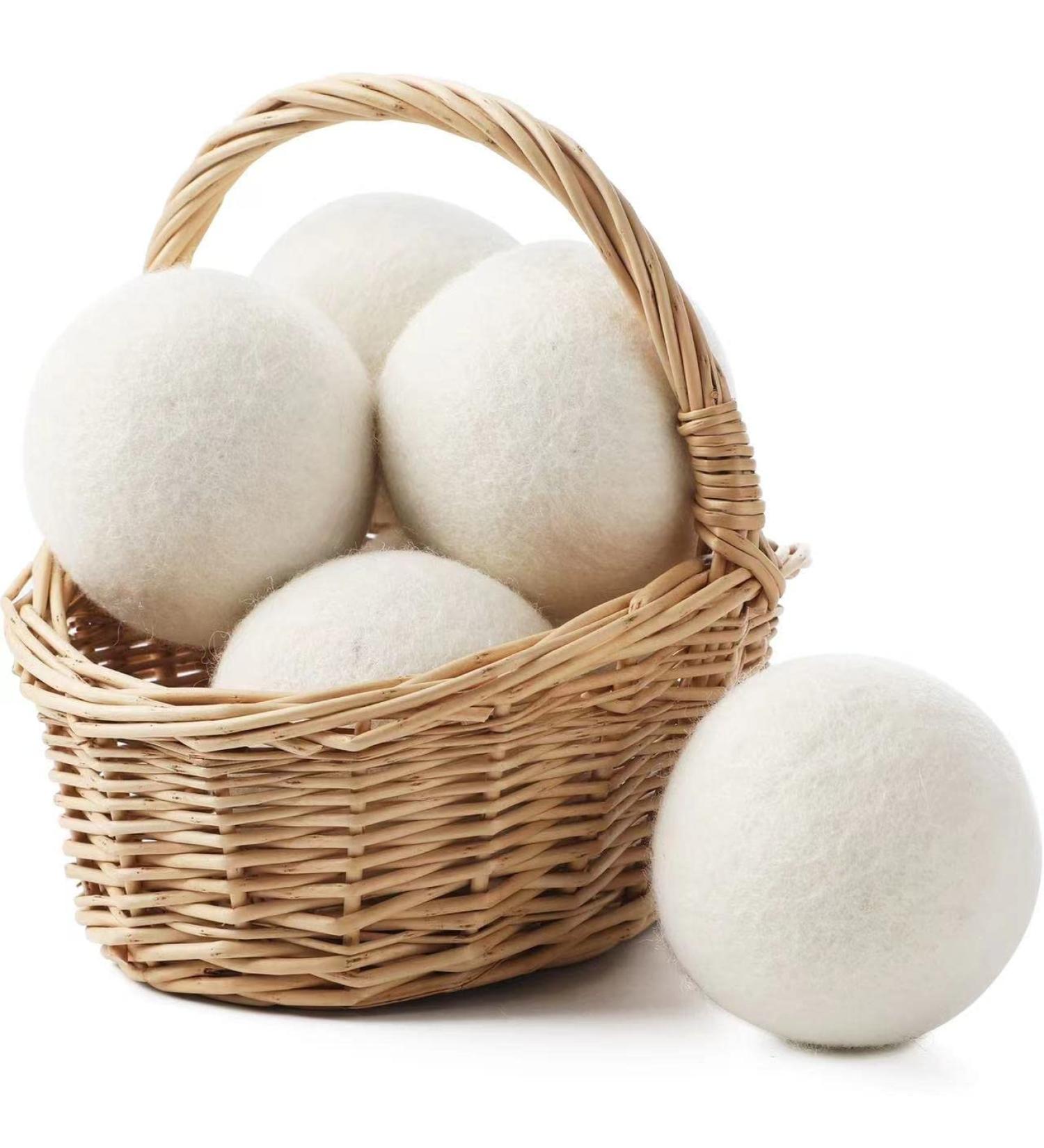 Wool Dryer Balls Organic XL 4 Pack - 100% New Zealand Wool, Chemical Free, Handmade Reusable Balls for Eco-Friendly Laundry - Reduce Wrinkles and Naturally Soften Fabric (White) - Buy Online on GoSupps.com