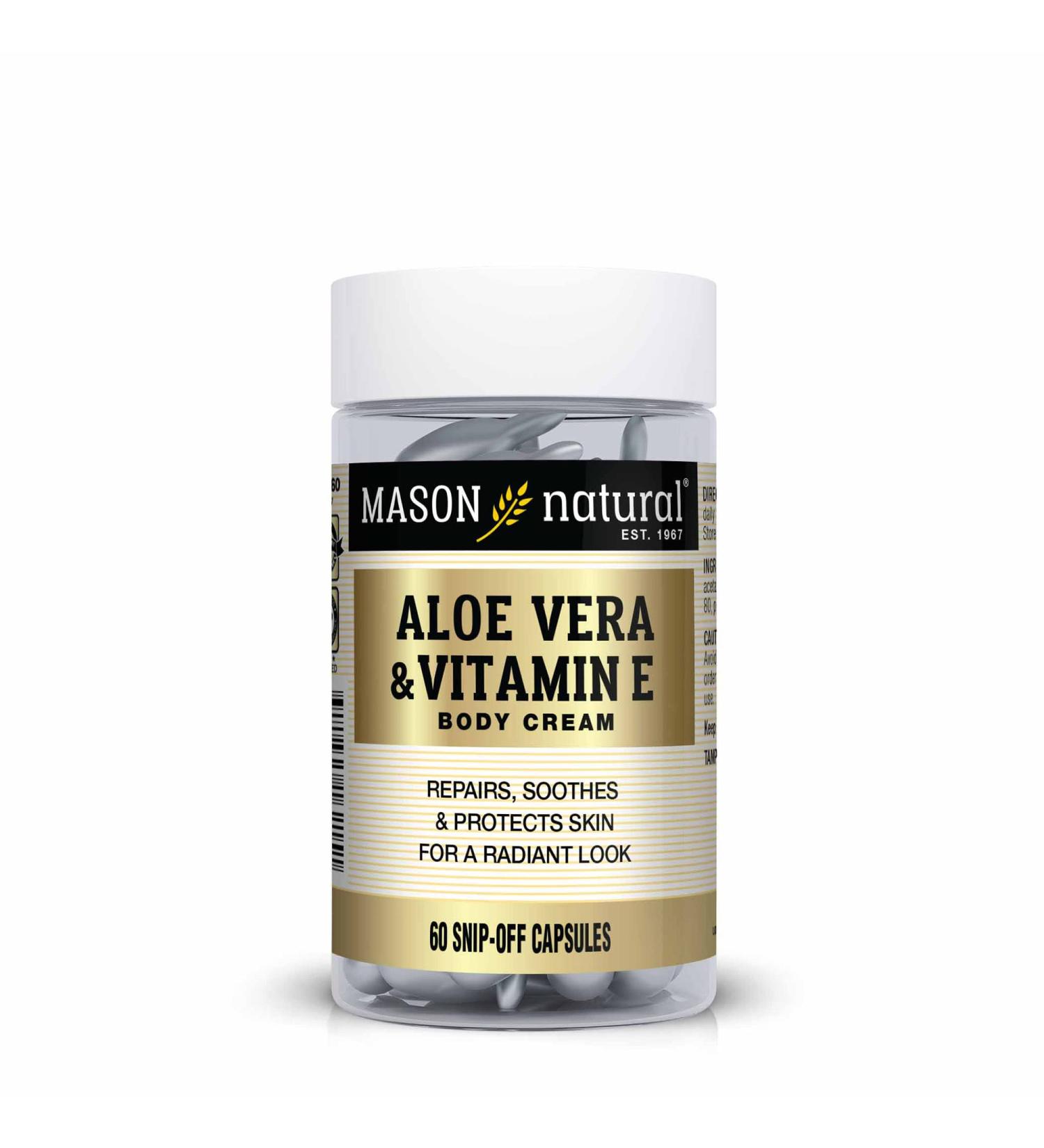 Mason Natural Aloe Vera & Vitamin E Hydration Skin Therapy Snipp-off Capsules, 60 Count 60.0