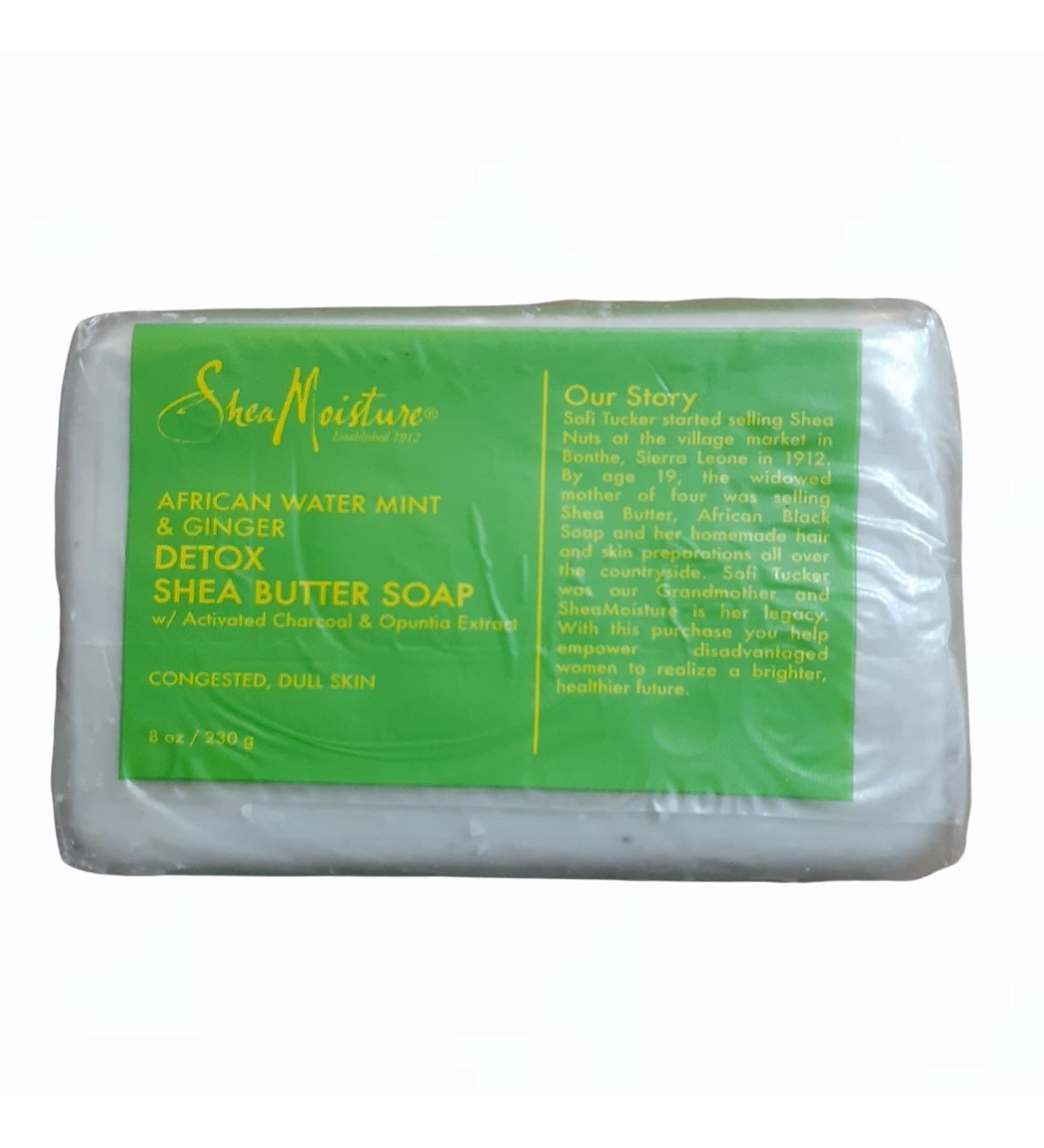 SheaMoisture African Water Mint Detox Shea Butter Bath Soap 8 oz - Sensitive Skin Formula - Buy Online on GoSupps.com