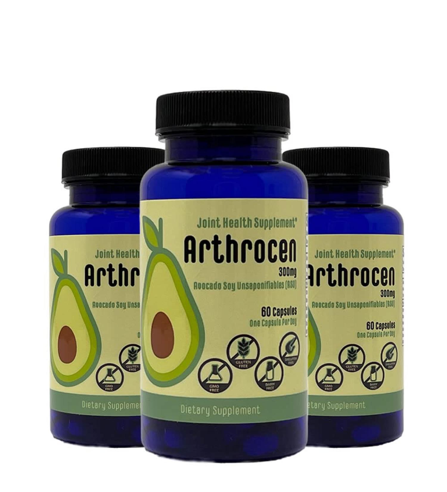 Arthrocen Joint Health Supplement 300mg Avocado Soy Unsaponifiable Non-GMO | Dairy, Gluten, & Shellfish Free | 60 Day Supply | 1 Capsule Daily - Buy Online on GoSupps.com