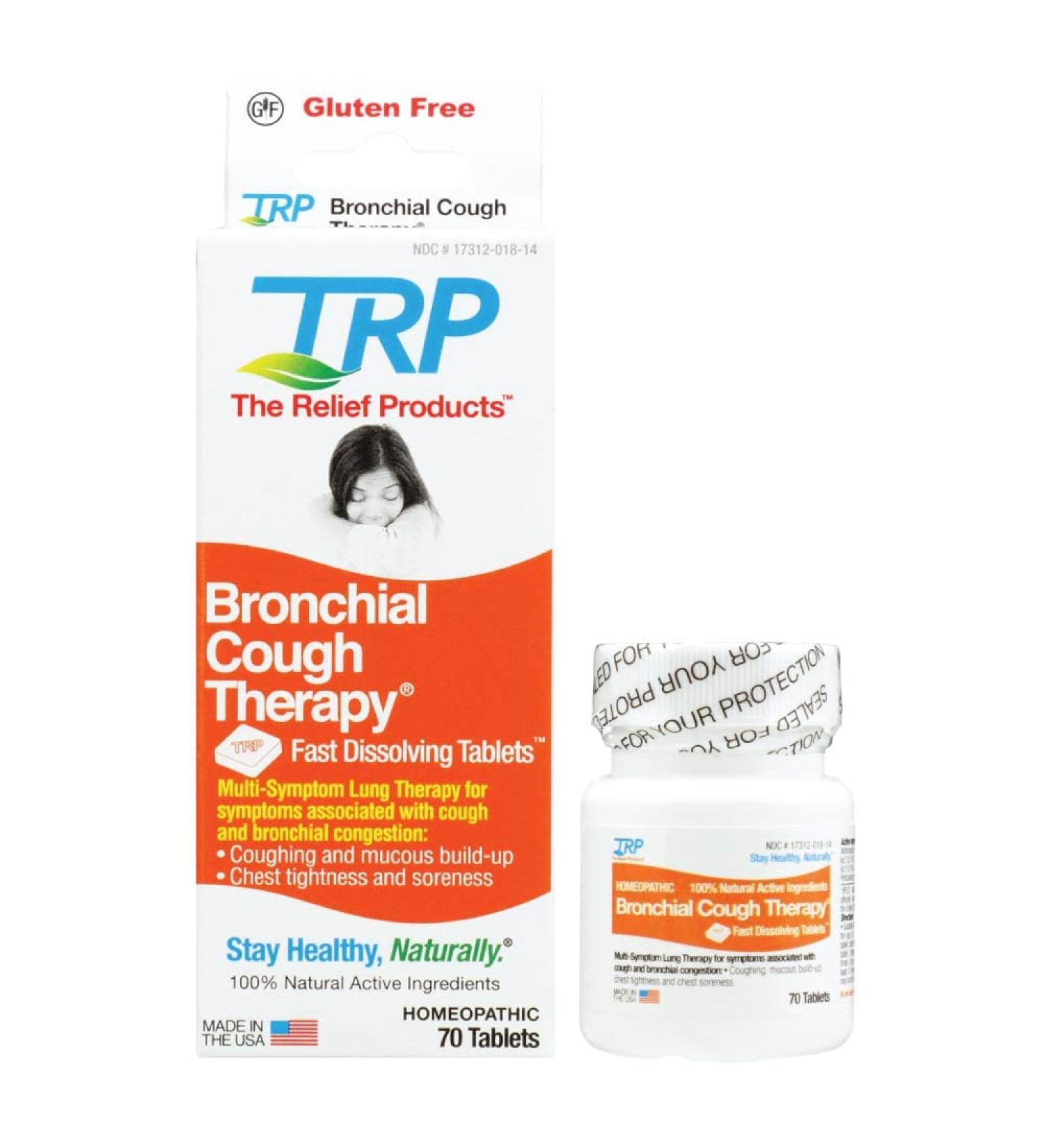 Bronchial Cough Relief Fast Dissolving Tablets - 70 Count | The Relief Products - Buy Online on GoSupps.com