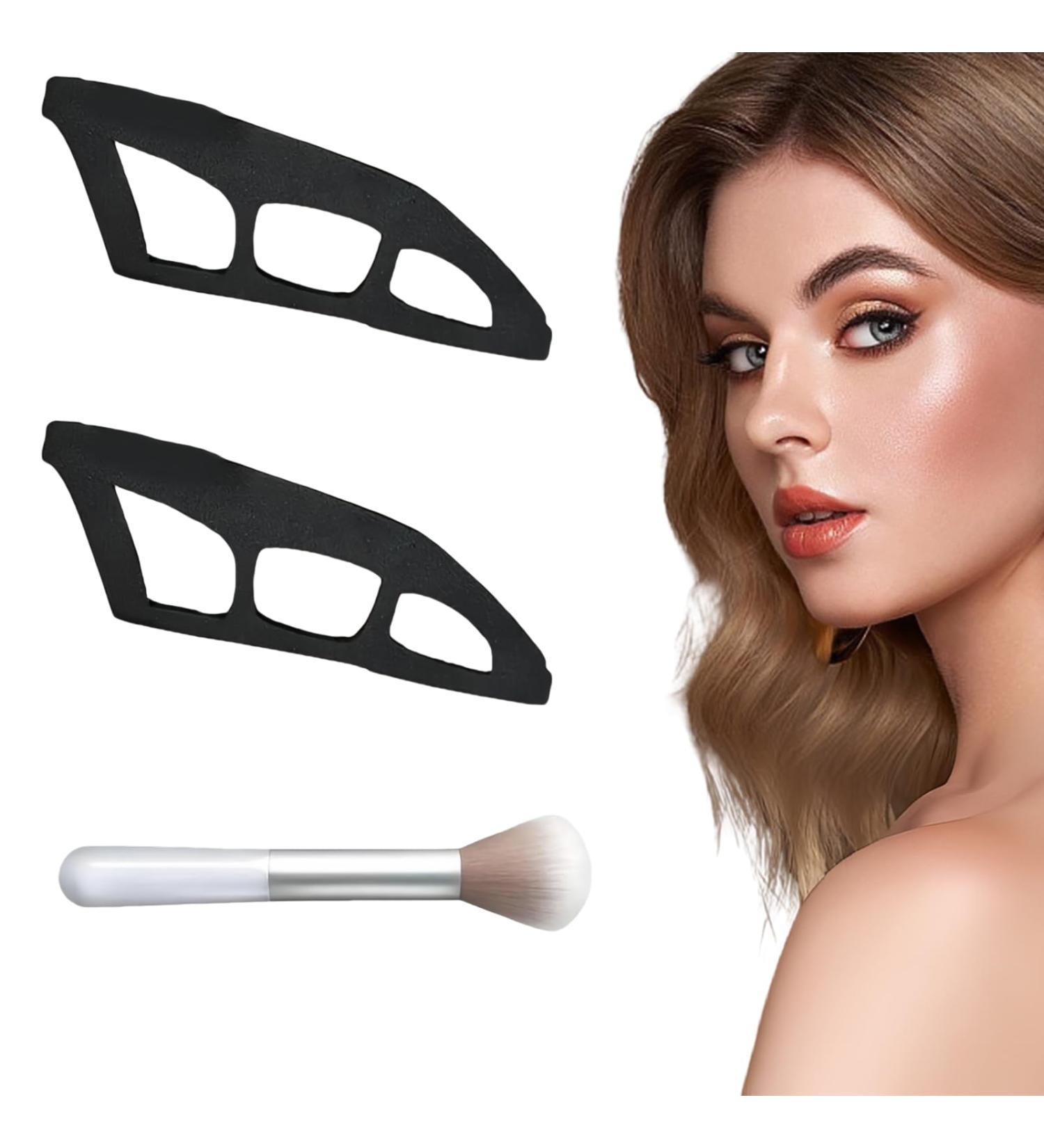 Vimmvid 3 Pieces Eyeshadow Stencil Eyeshadow Stencil with Makeup Brush Eyeshadow Quick Makeup Stencil for Deepening Your Eyes for Eyeliner Stencil for Beginners - Buy Online on GoSupps.com