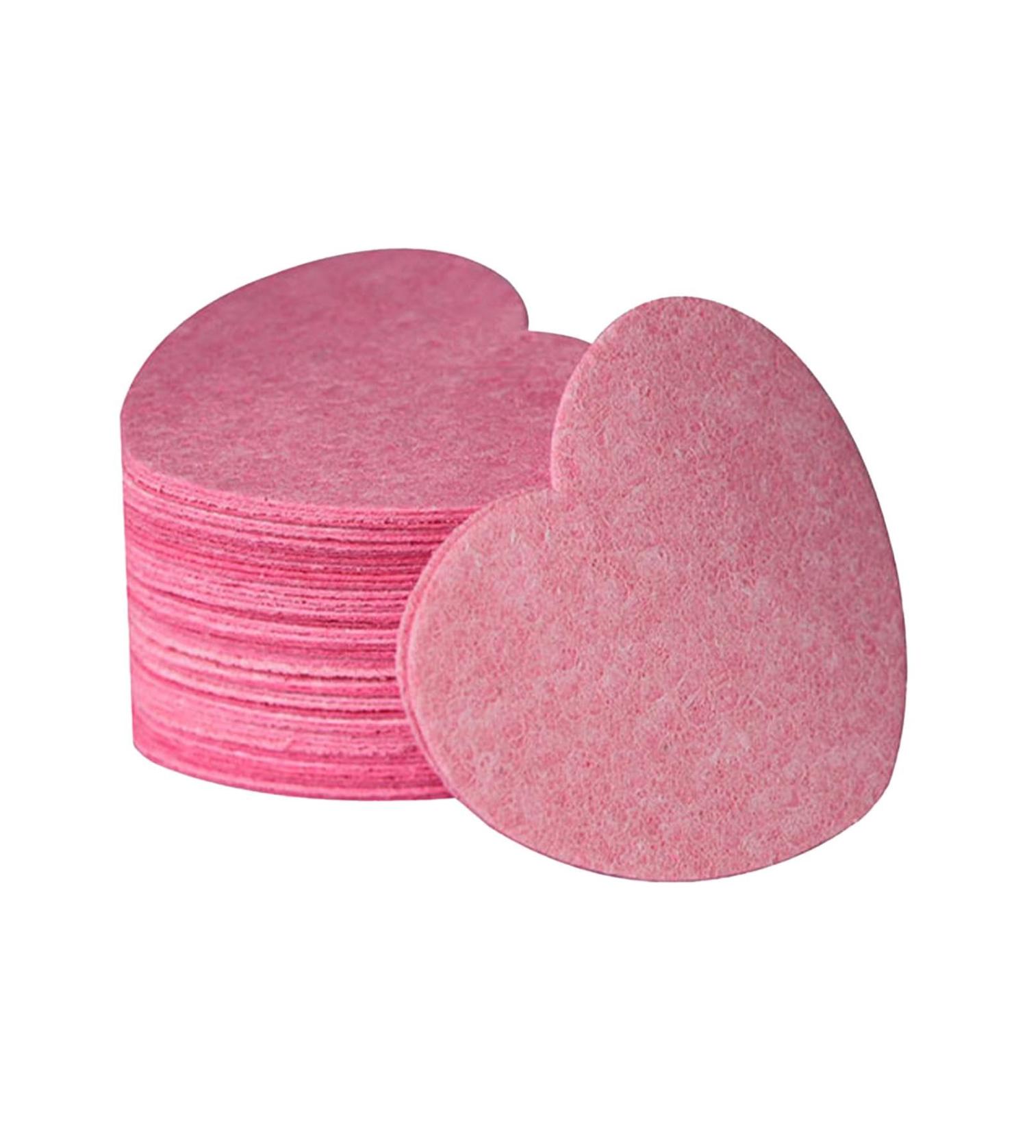 Facial Sponges Washing Pads Cleansing Compressed Cosmetic Spa Heart Shaped - Buy Online on GoSupps.com