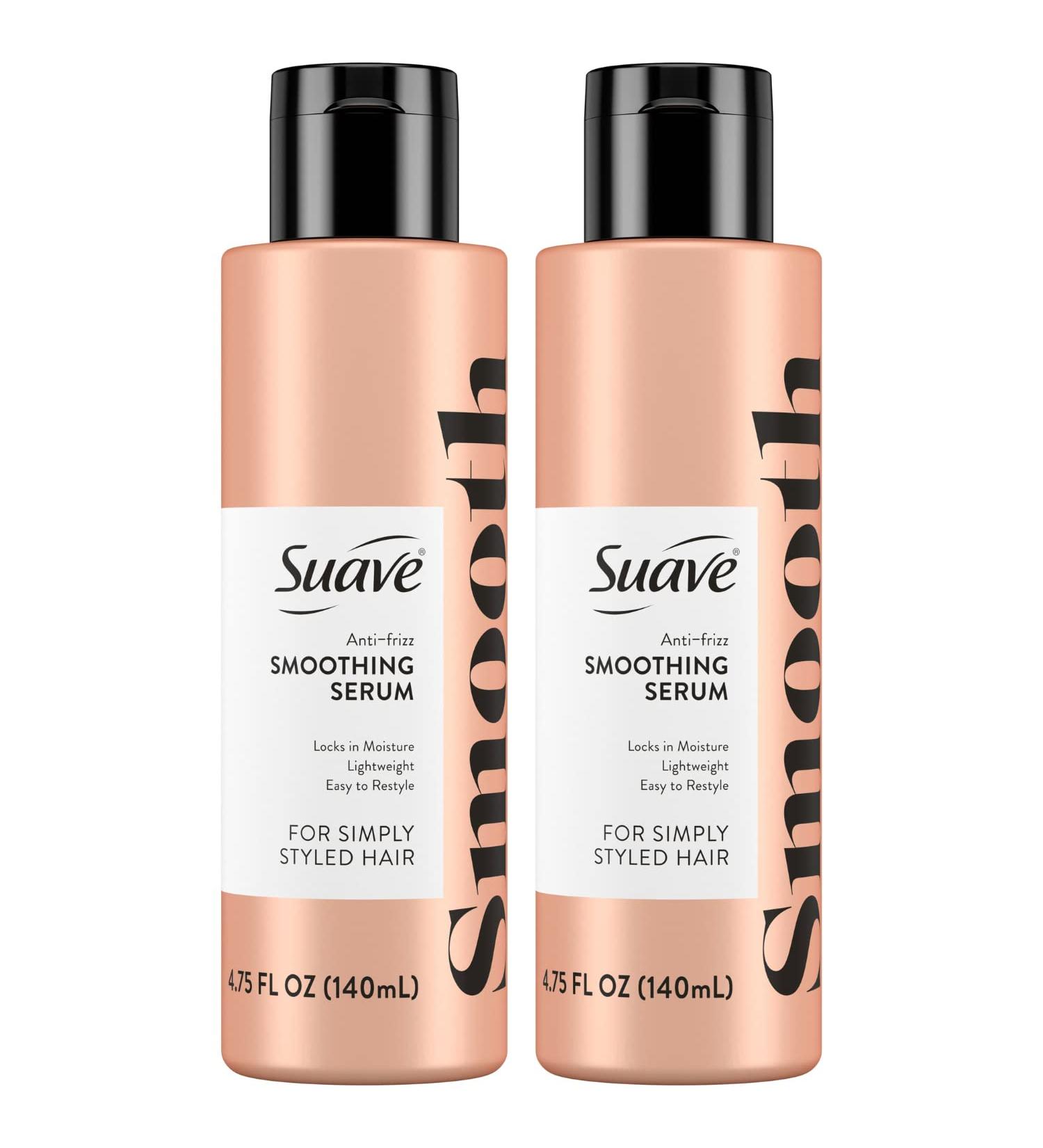 Suave Simply Styled Smoothing Serum for Frizzy & Damaged Hair 4.75 Oz (Pack of 2) - Anti-Frizz Hair Products for Women and Men - Buy Online on GoSupps.com