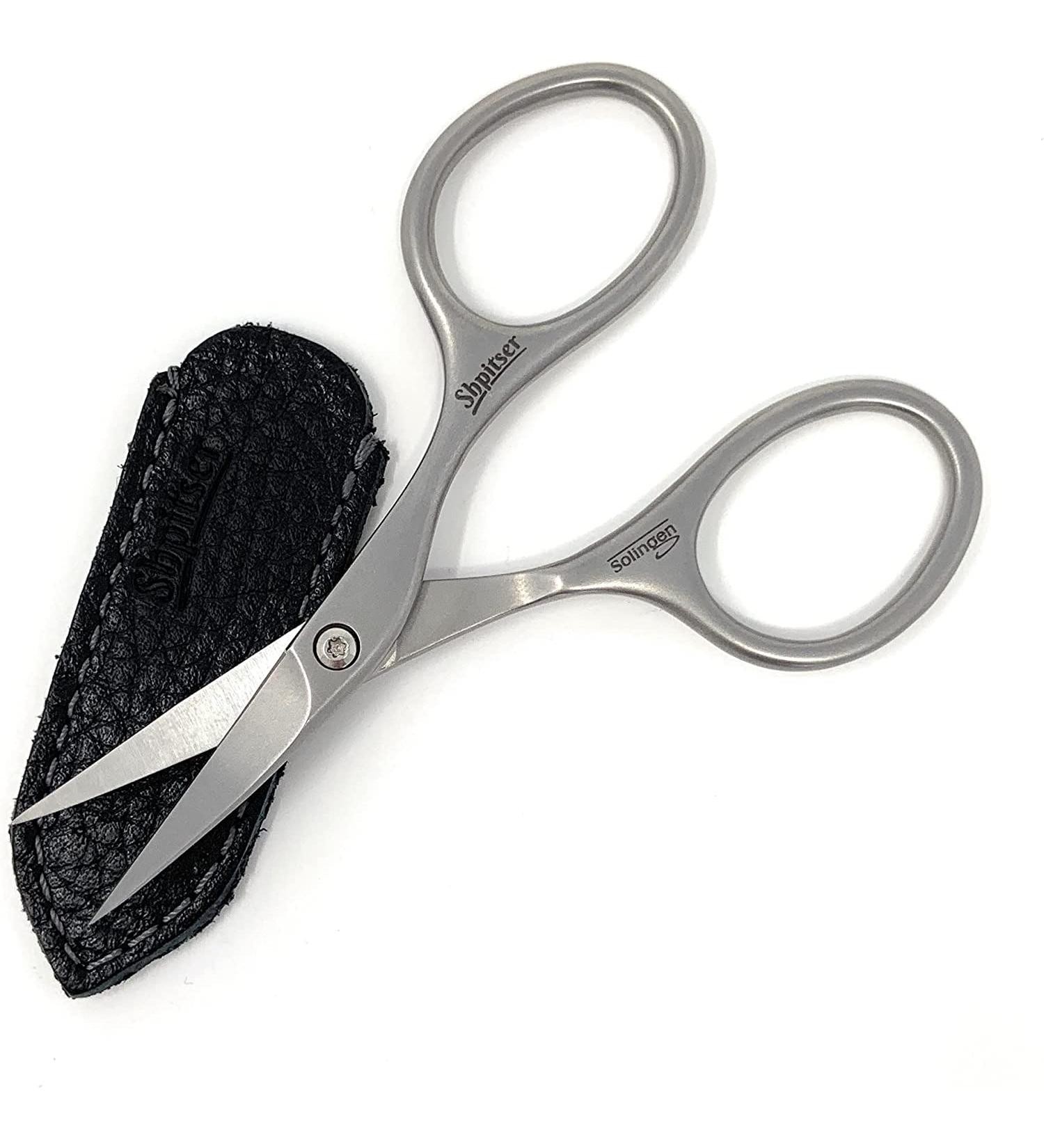 Shpitser German Stainless Steel Manicure and Pedicure Nail Scissors - Handmade in Solingen, Germany - Leather Case Included (Black) - Buy Online on GoSupps.com