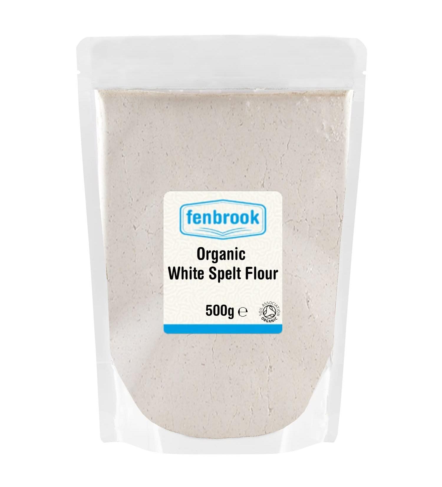 Organic White Spelt Flour 500g | Certified Organic by Fenbrook Organic - Buy Online on GoSupps.com
