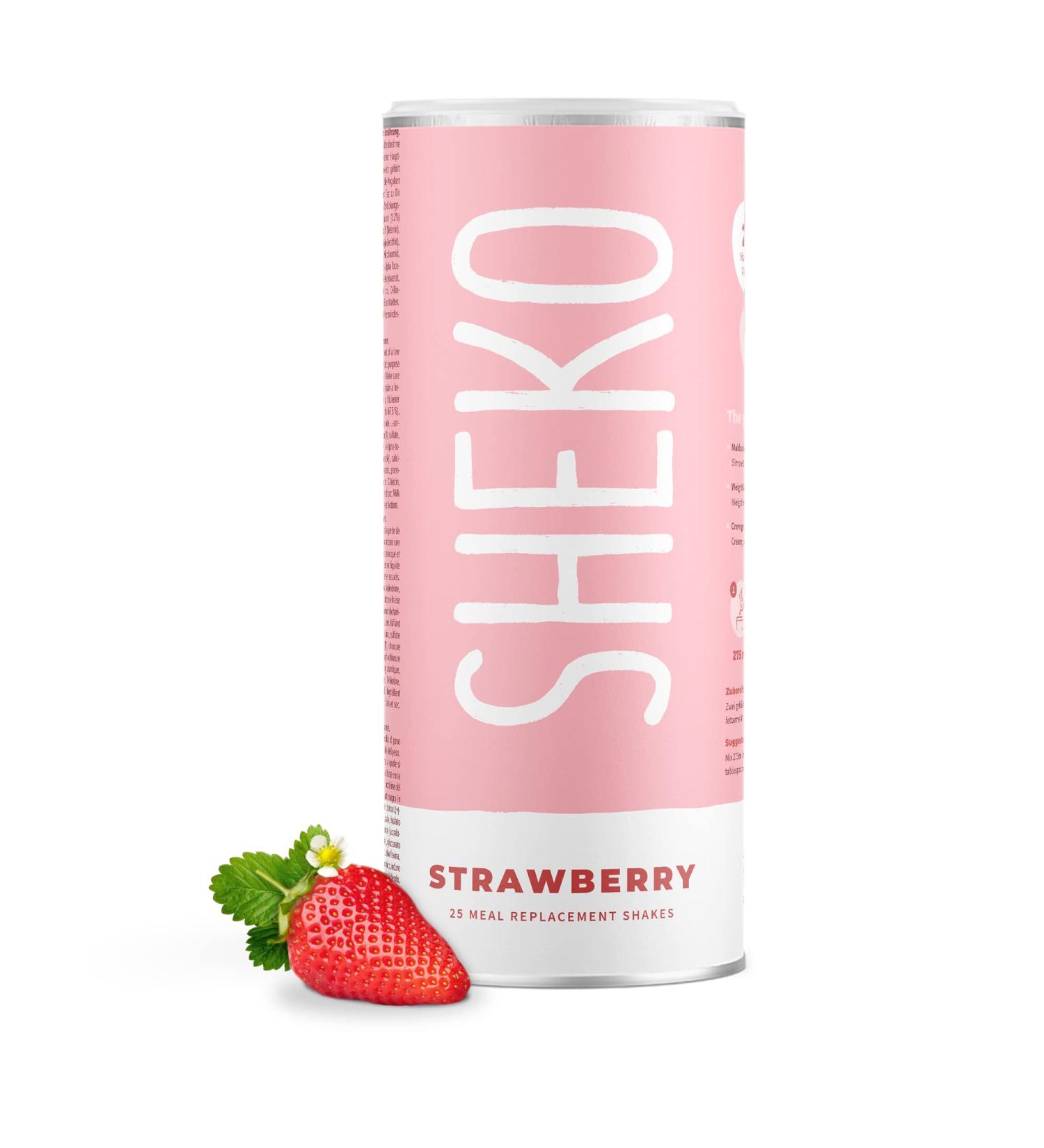 Smillary Shake Strawberry Protein Powder - 25 Portions Meal Replacement | Gluten-Free & Vegetarian Protein Drink - Buy Online on GoSupps.com