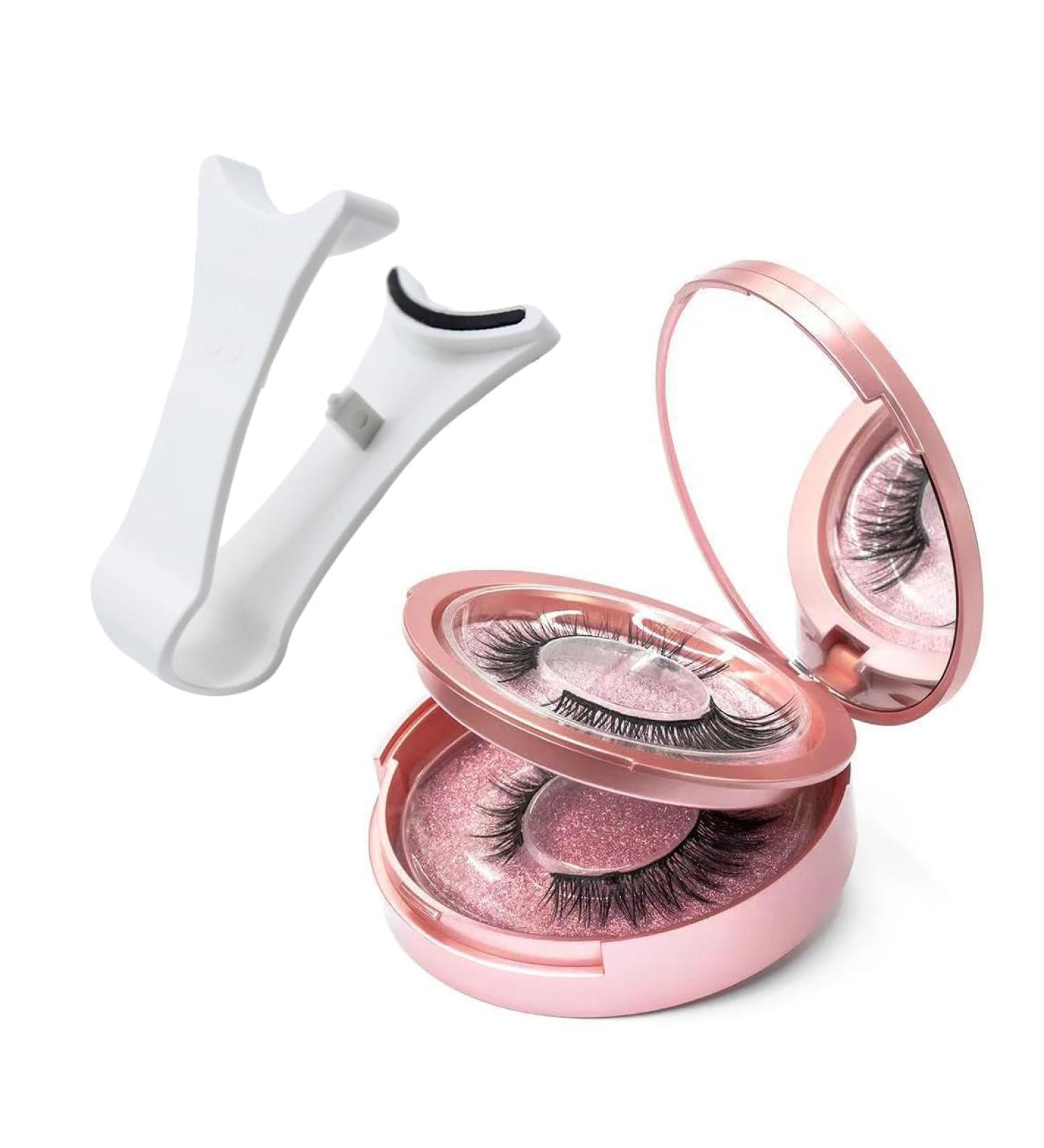 MuLich Dalarey Magnetische Wimpern-Set Wiederverwendbare Doppelte Magnetische Wimpern Ohne Eyeliner Ohne Kleber Wasserfest Sicher Einfach Zu Tragen (1 Paar Natur + 1 Paar Dick) - Buy Online on GoSupps.com